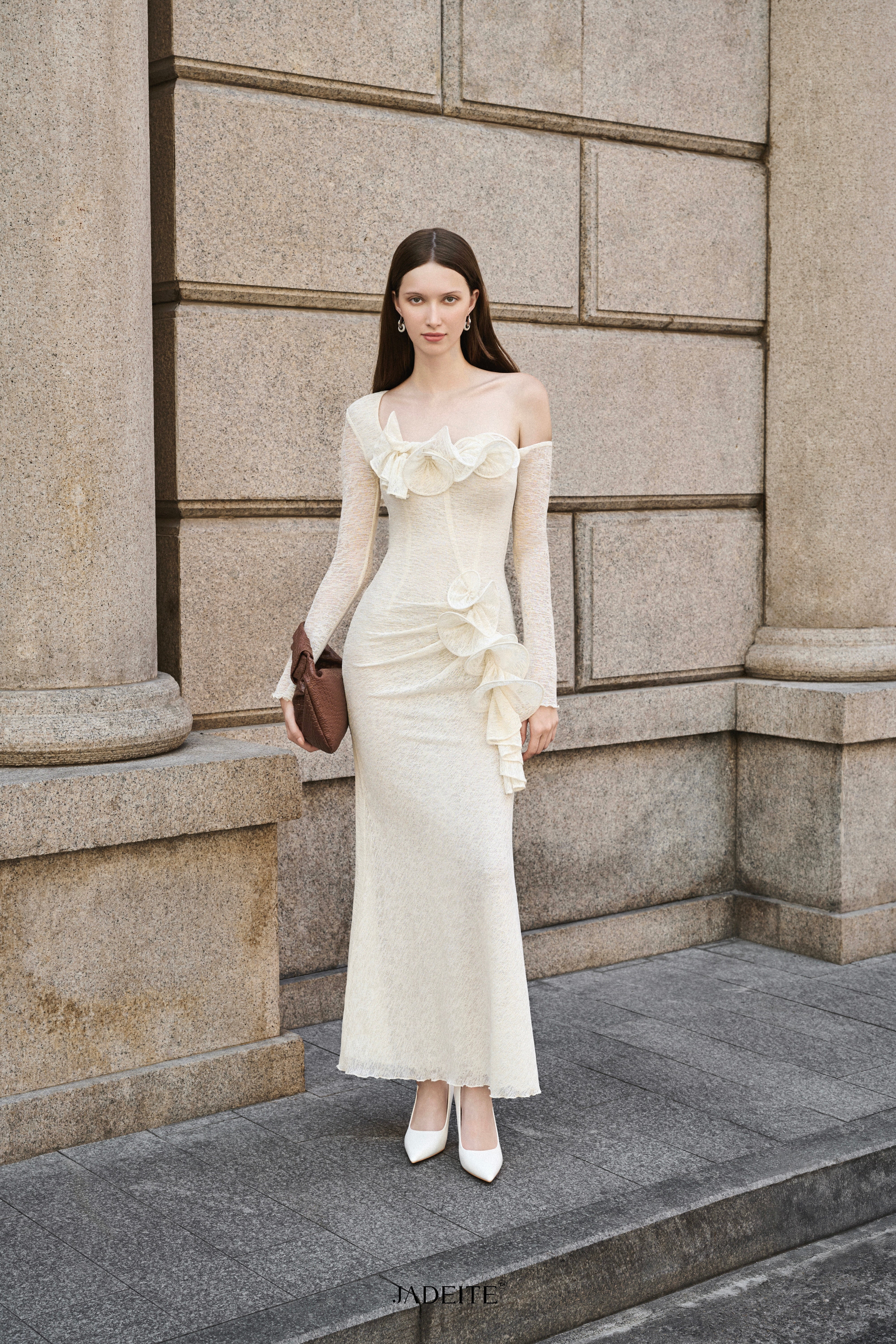 Silent Ivory Bloom Dress