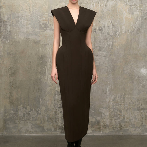 Choco Corset Midi Dress – Jadeiteth