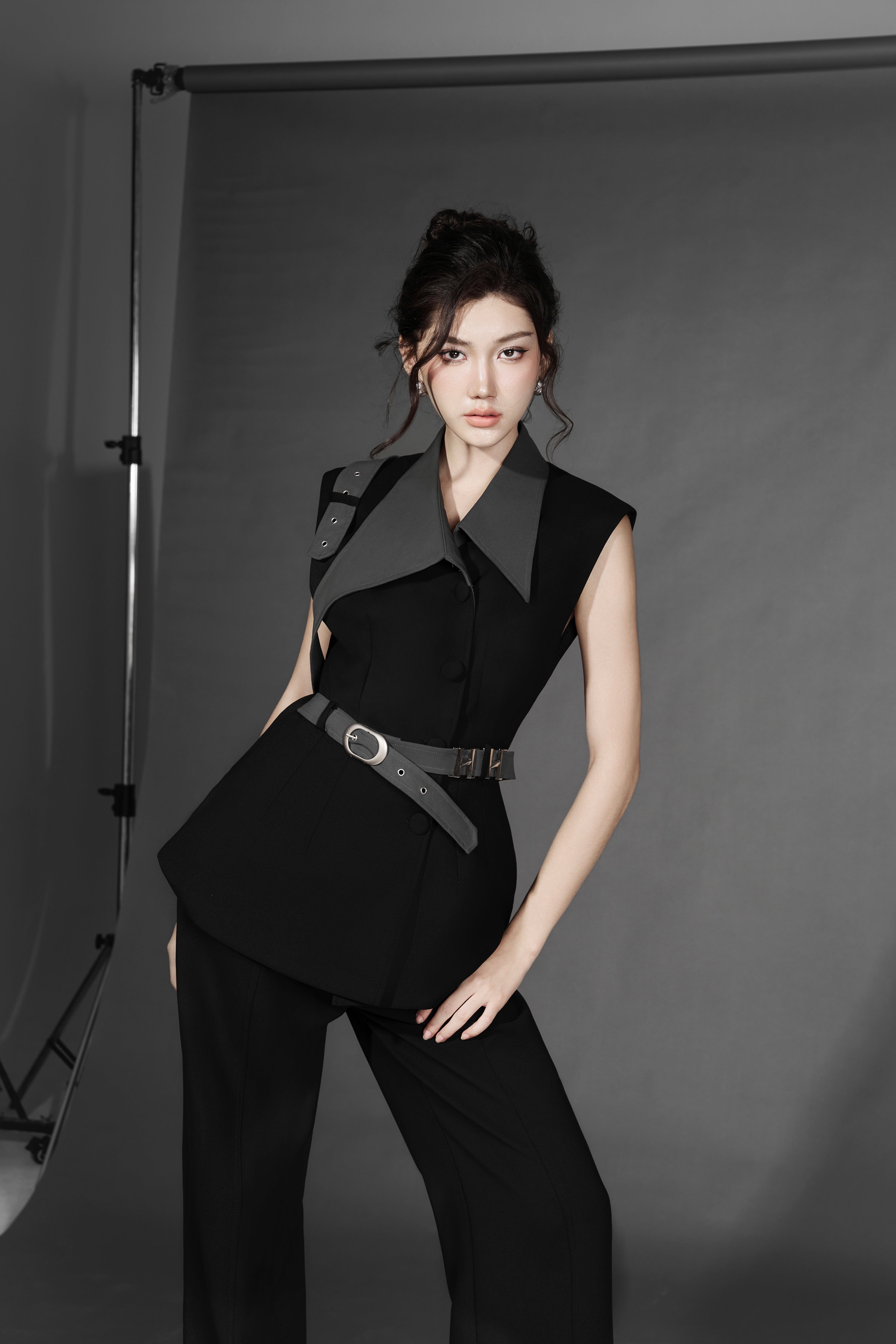 Collar-Belt C/B Vest Dress x Z to C/B Pants