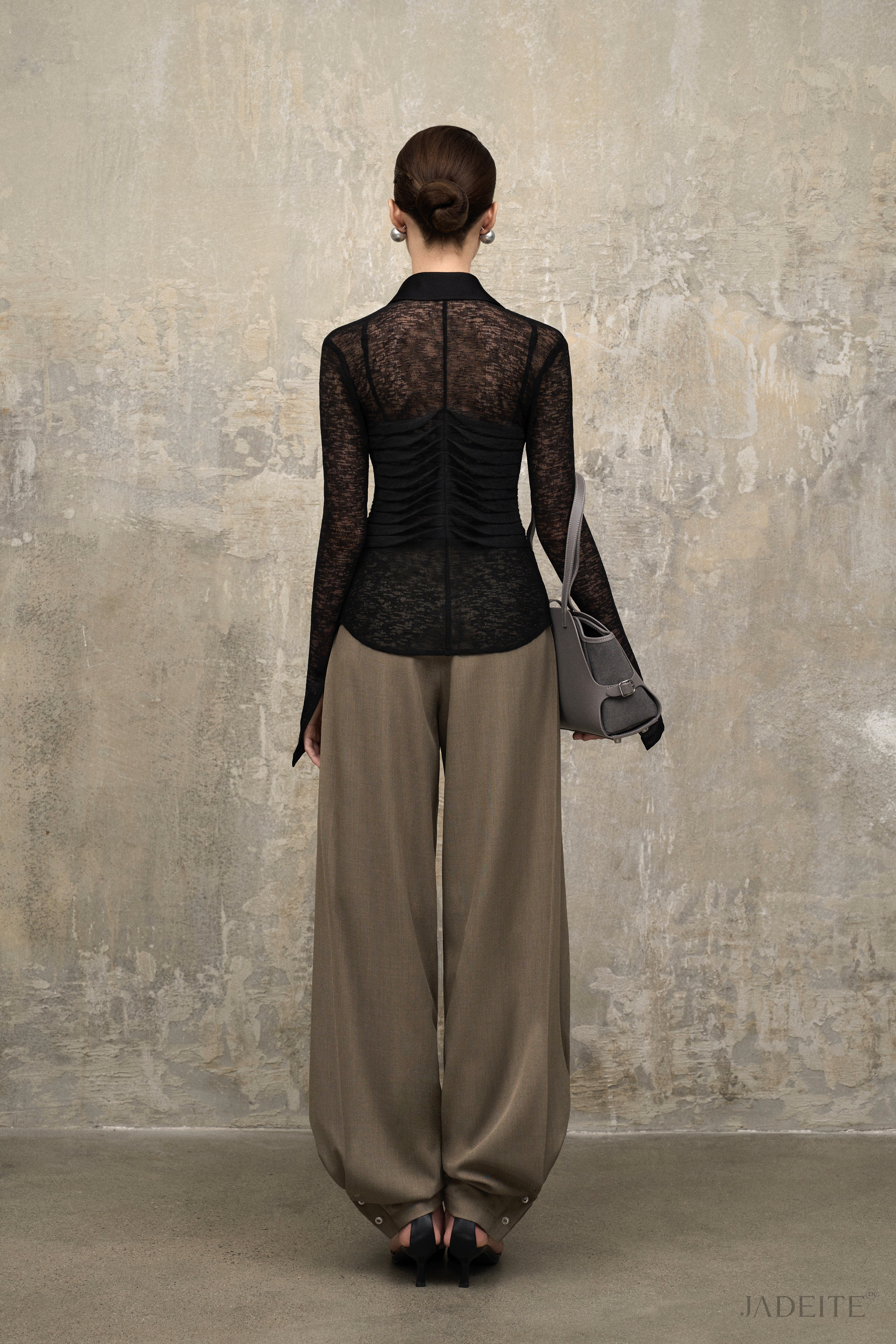 Fishbone Black Shirt x Balloon Ash Grey Pants