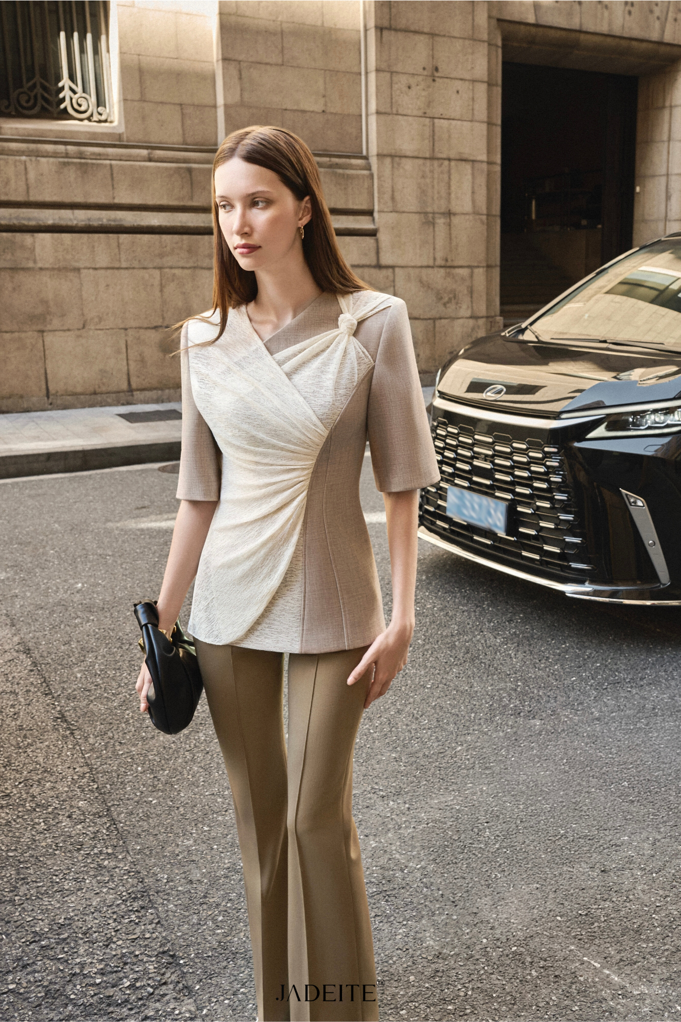 Sandstone Wrap Top x Olive Mist Pants