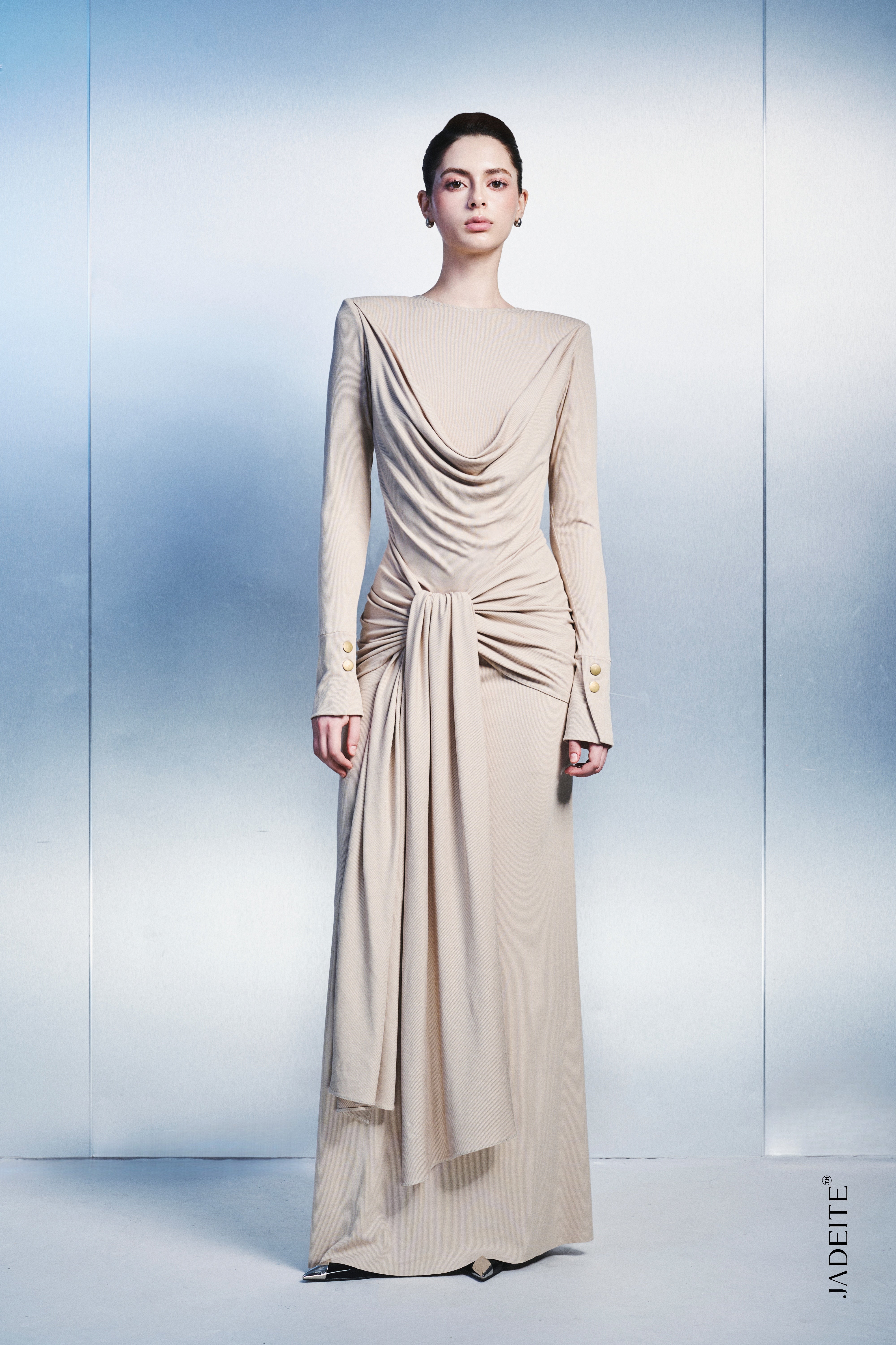 Wave beige dress