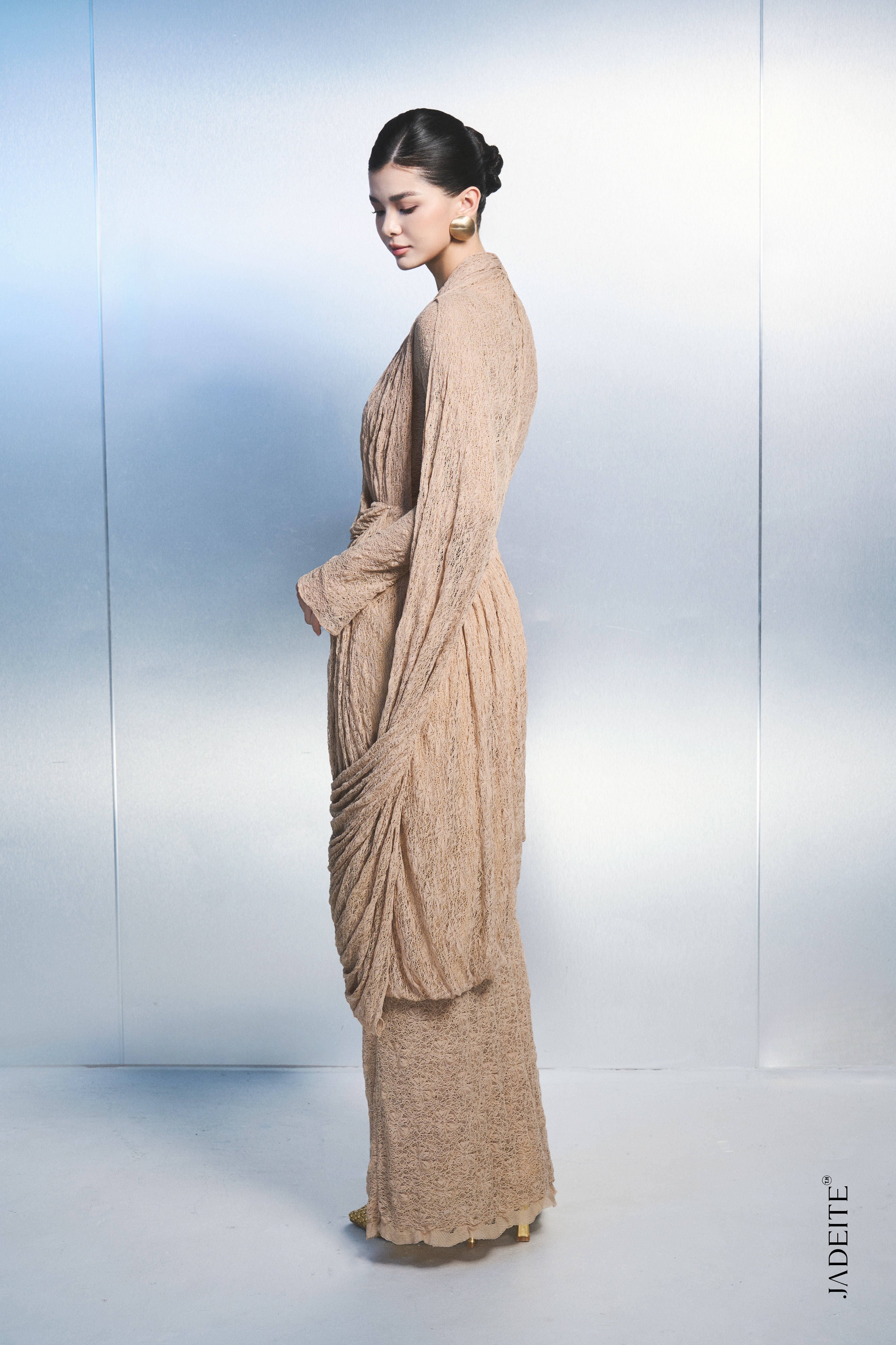 Arian Beige Dress x Body Beige Long-Dress