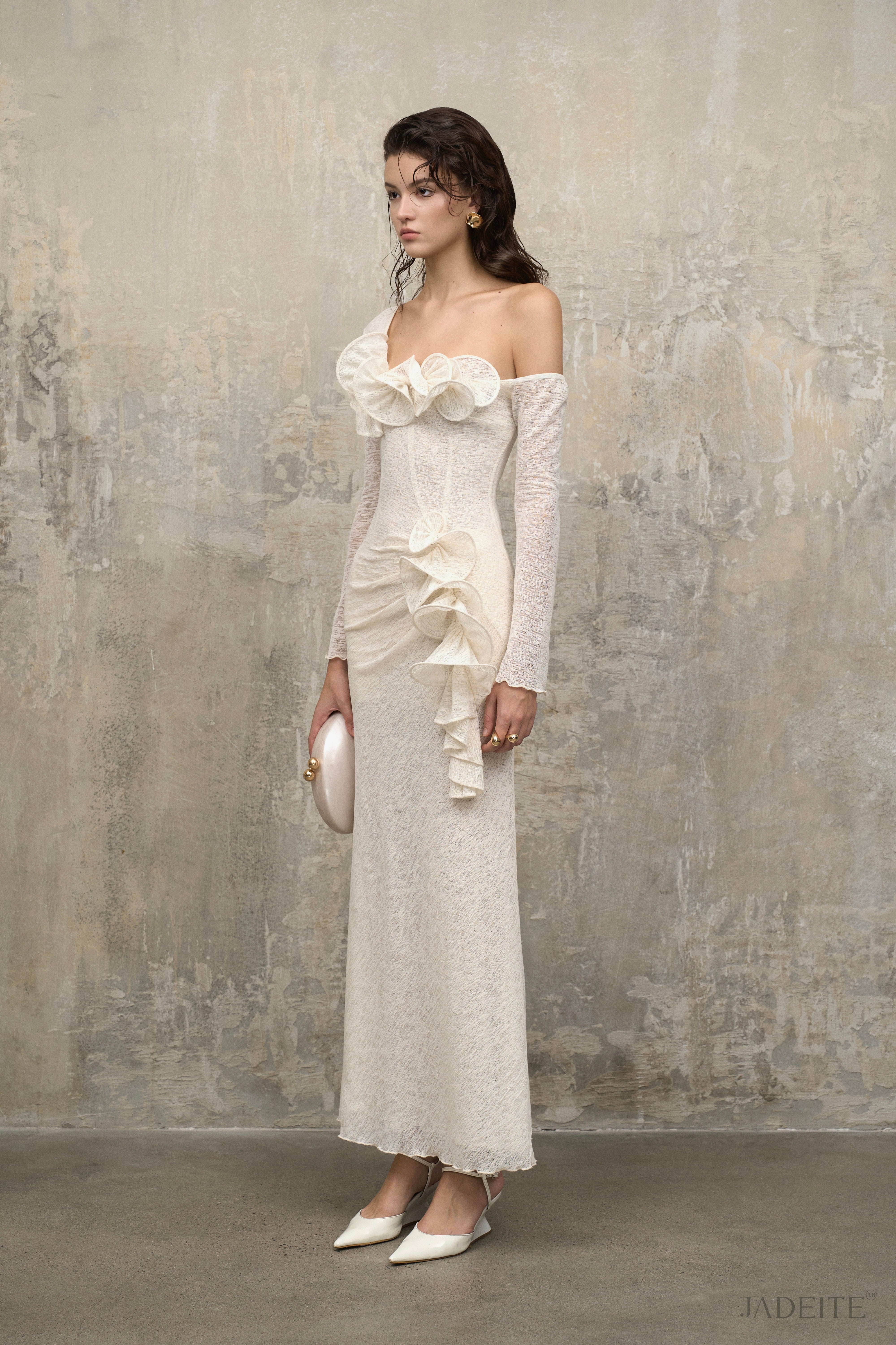 Silent Ivory Bloom Dress