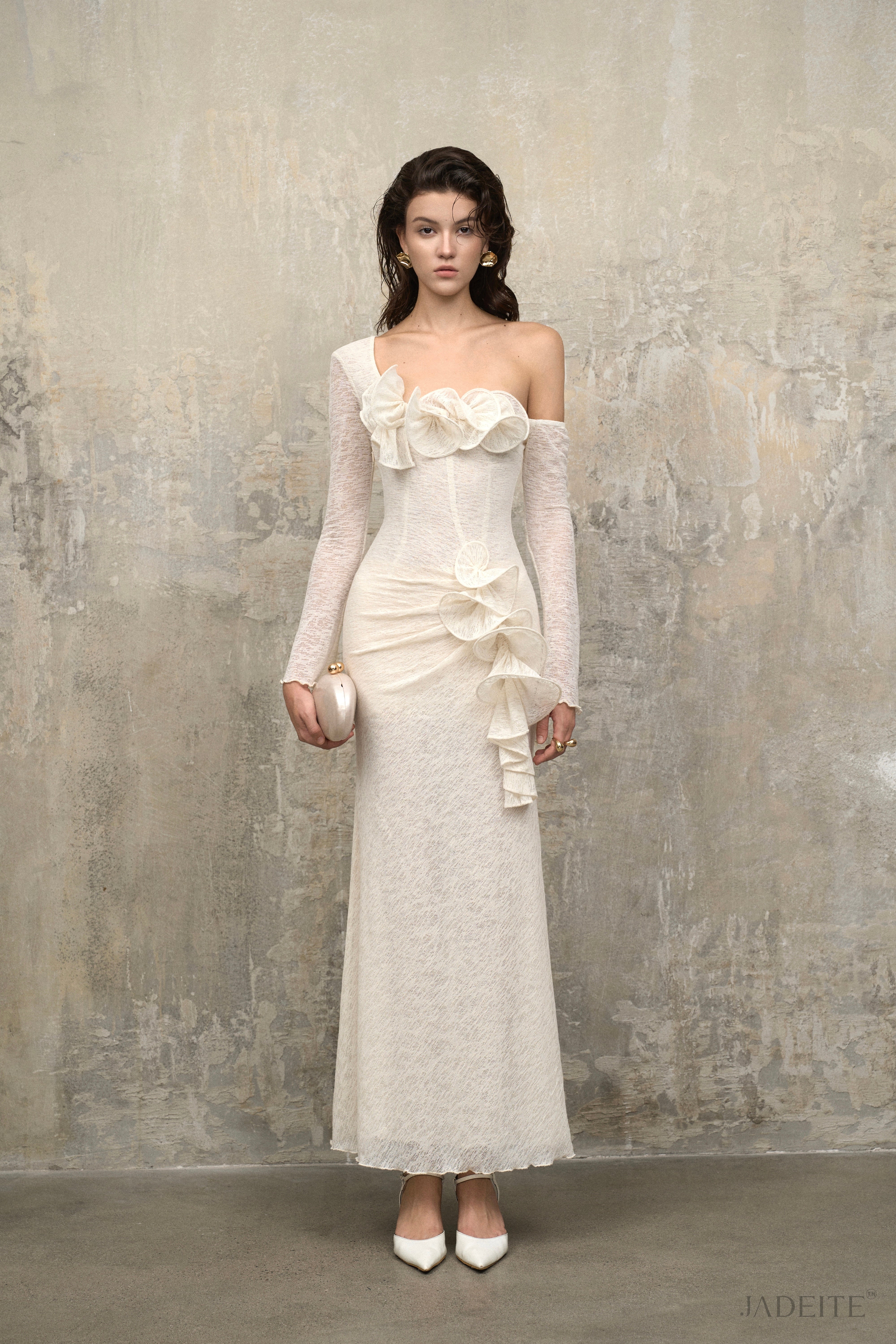 Silent Ivory Bloom Dress