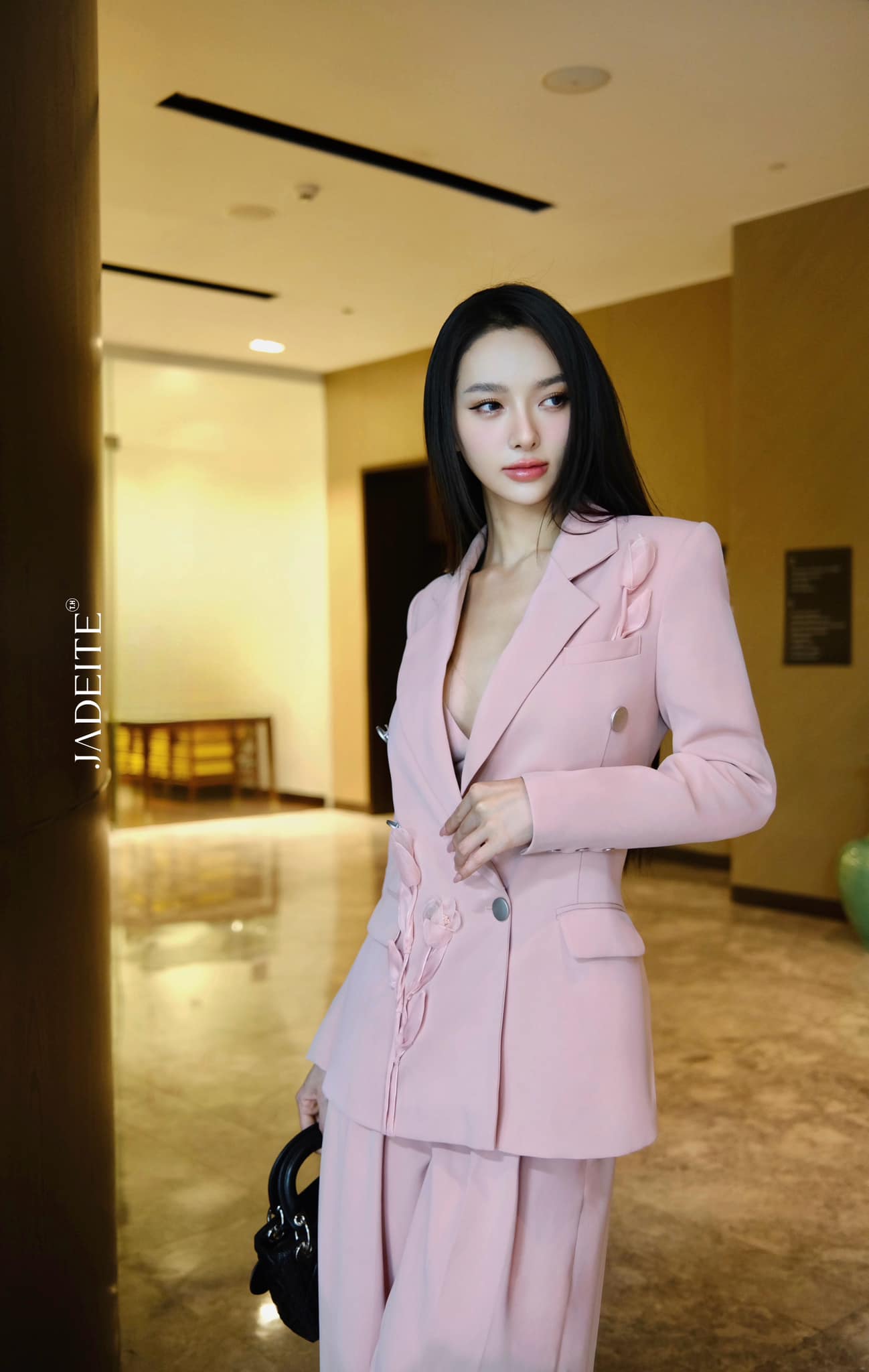 Tulip Pink Vest x Pink Bra x Rose Pink Pants