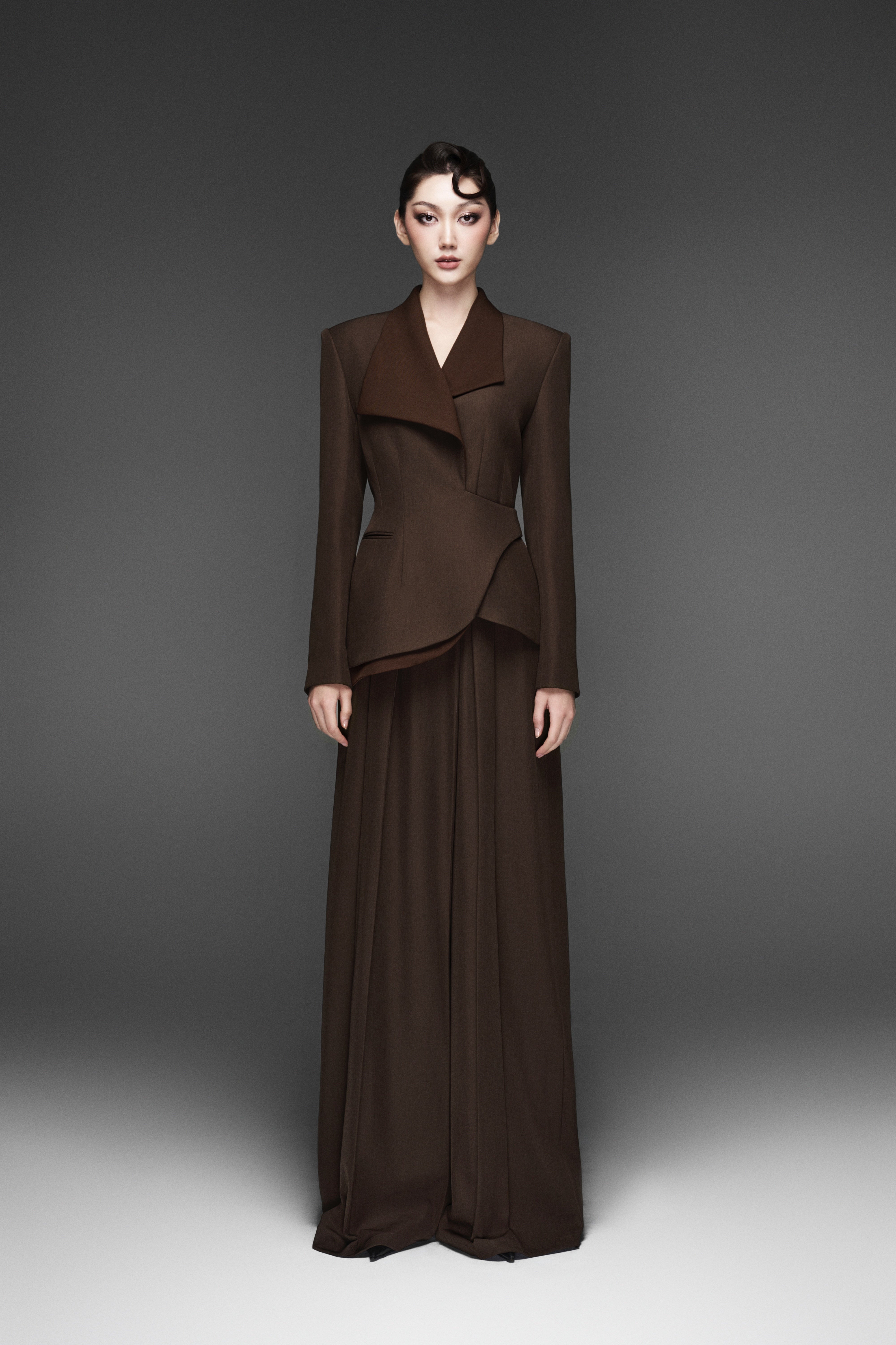 Structure Ver Brown Blazer & Wide ver2 Brown Pants