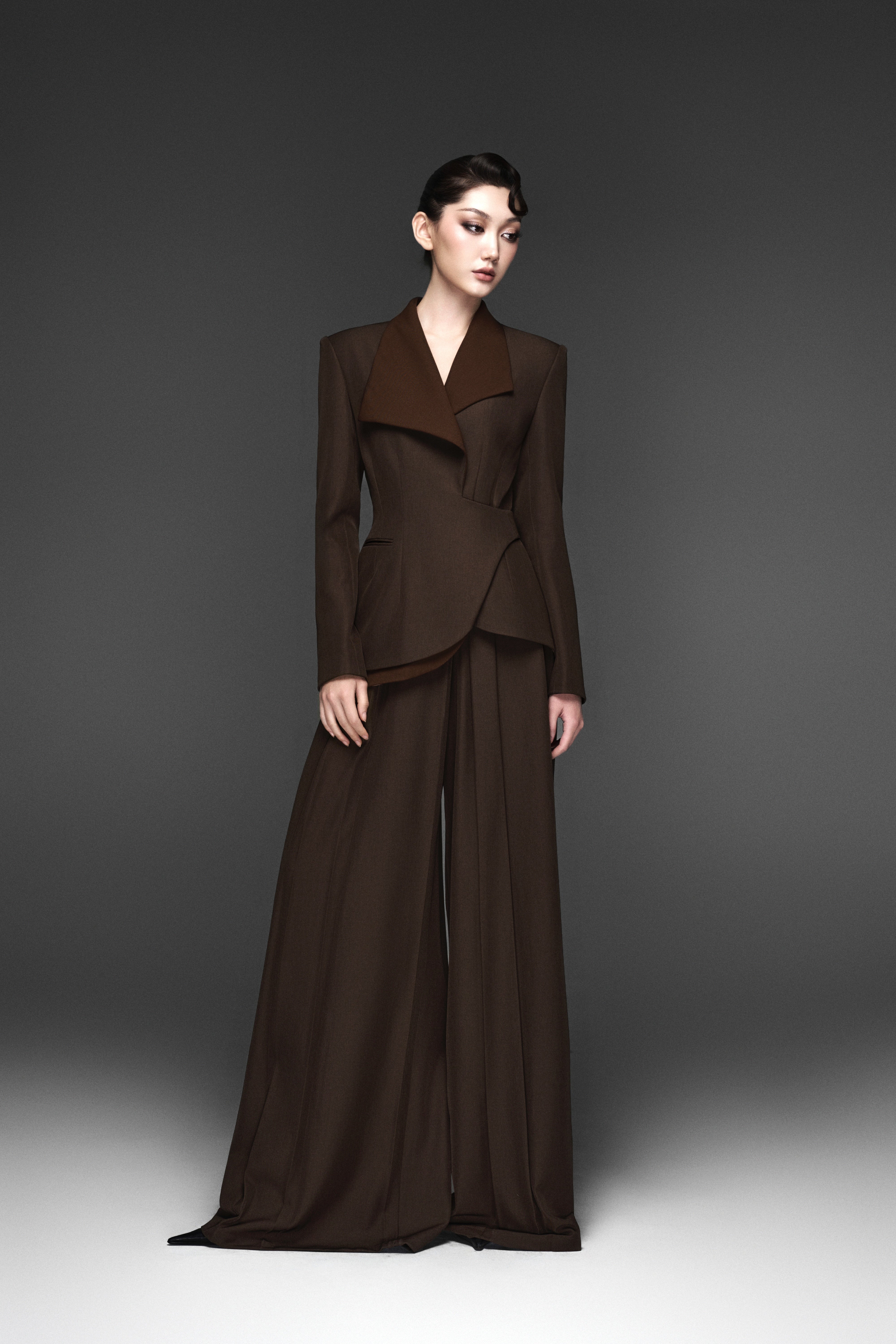 Structure Ver Brown Blazer & Wide ver2 Brown Pants