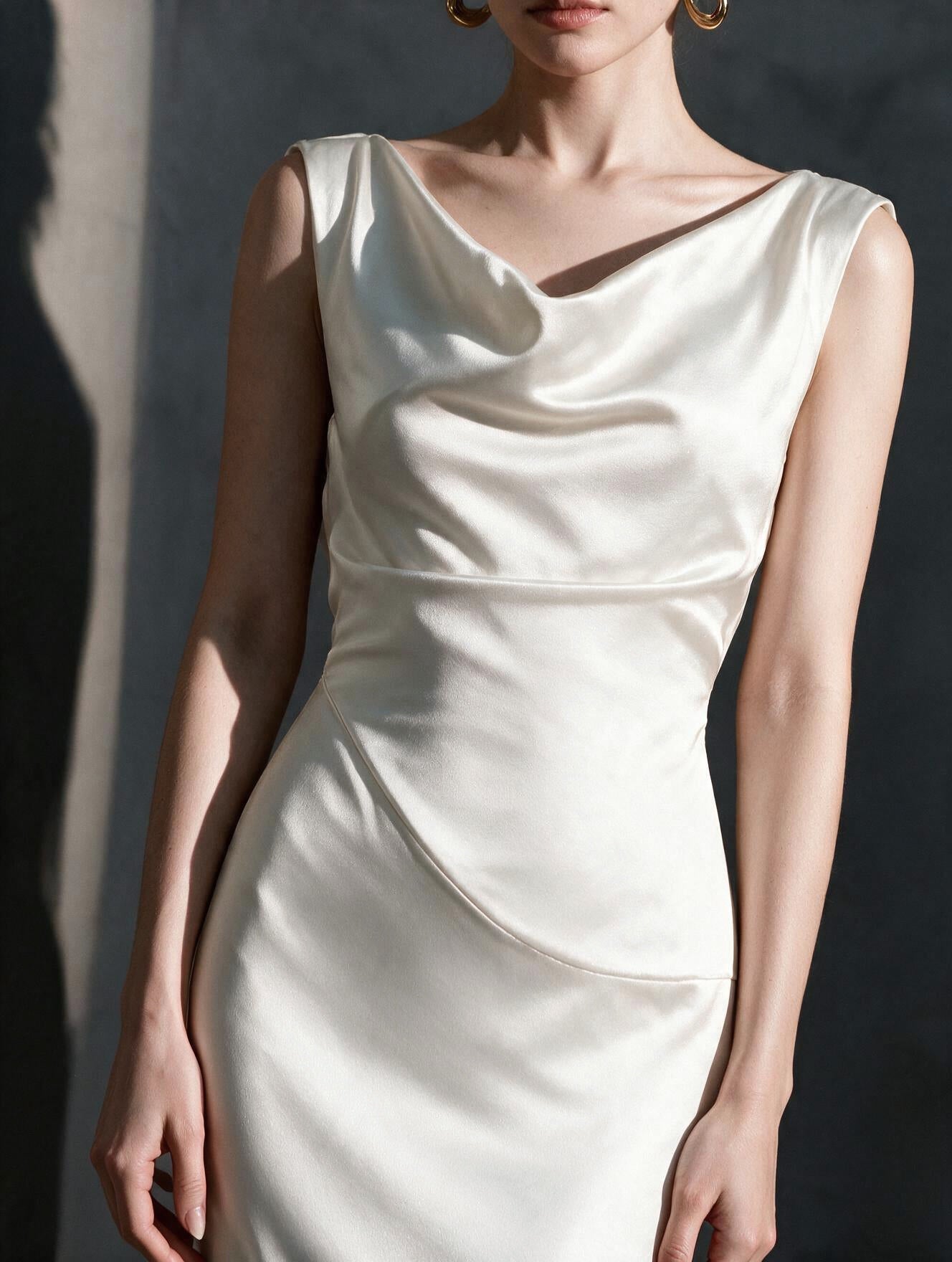 SWAN BACK Slip Dress