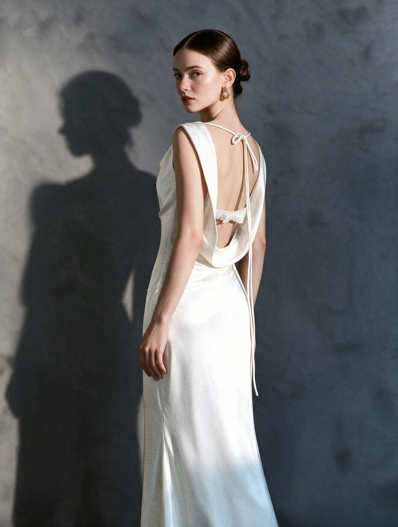 SWAN BACK Slip Dress