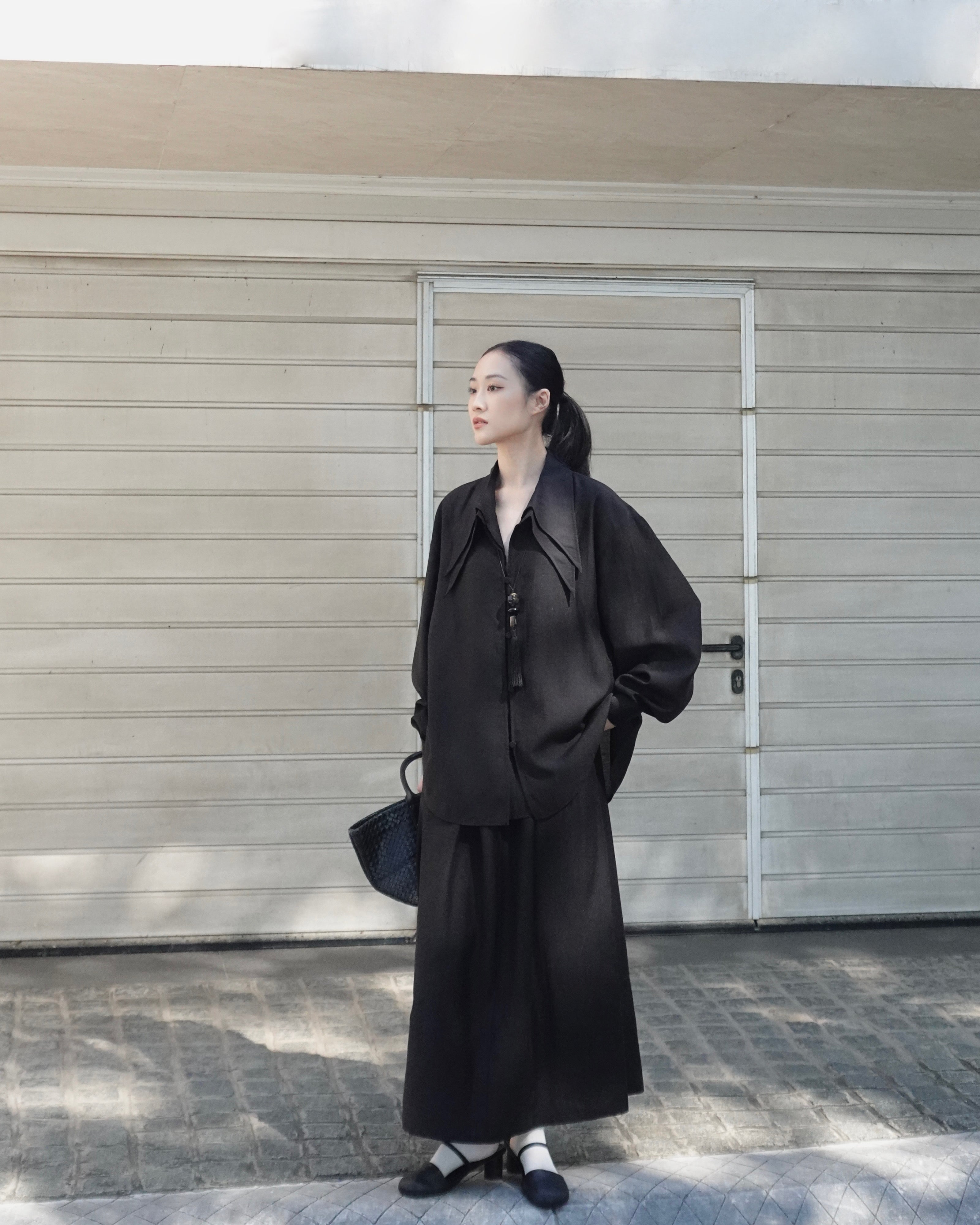 Linen Top x Layer Trousers