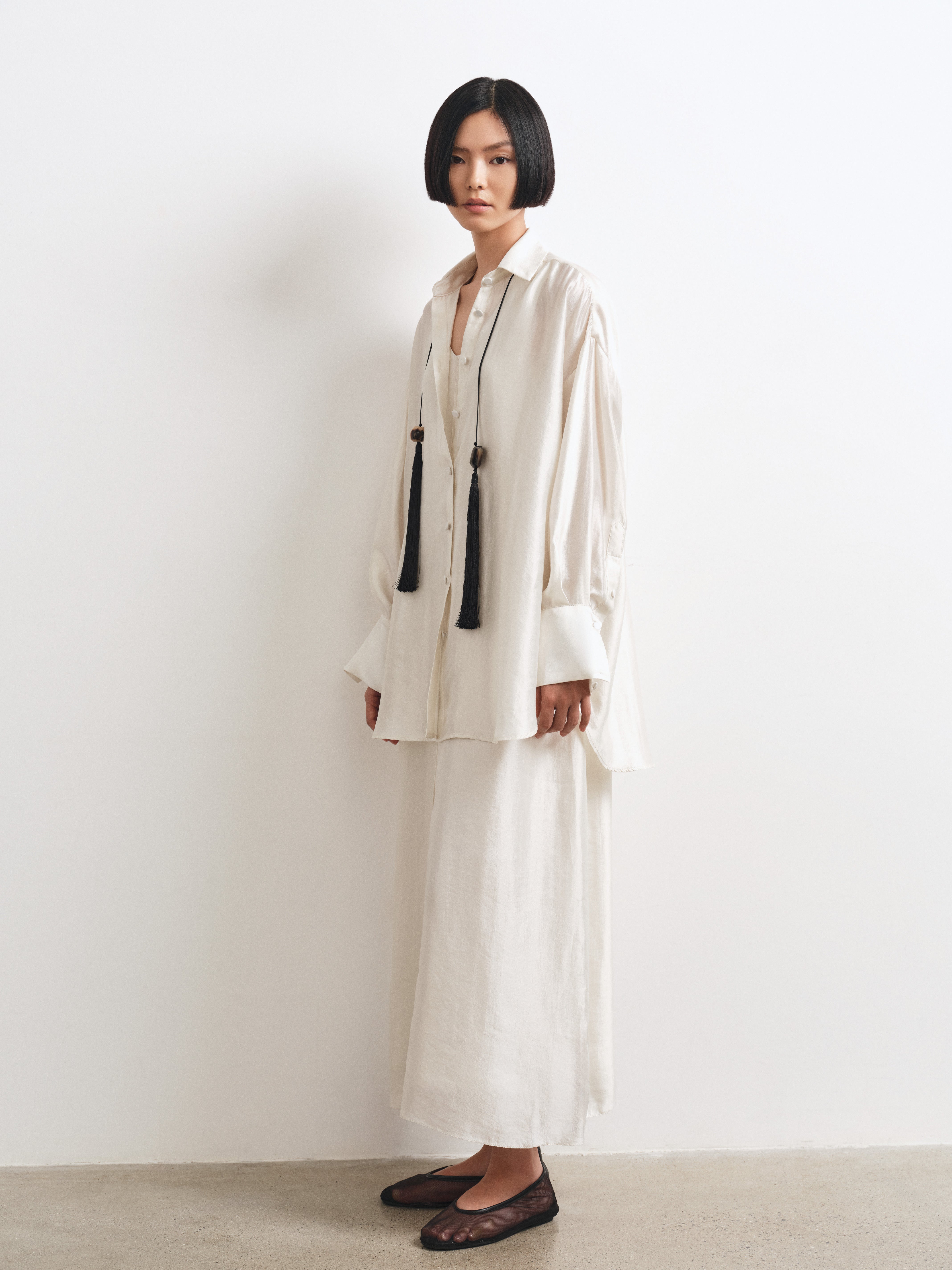 Gloss Shirt & Gloss Dress Set – Effortless Elegance in Tencel Silk