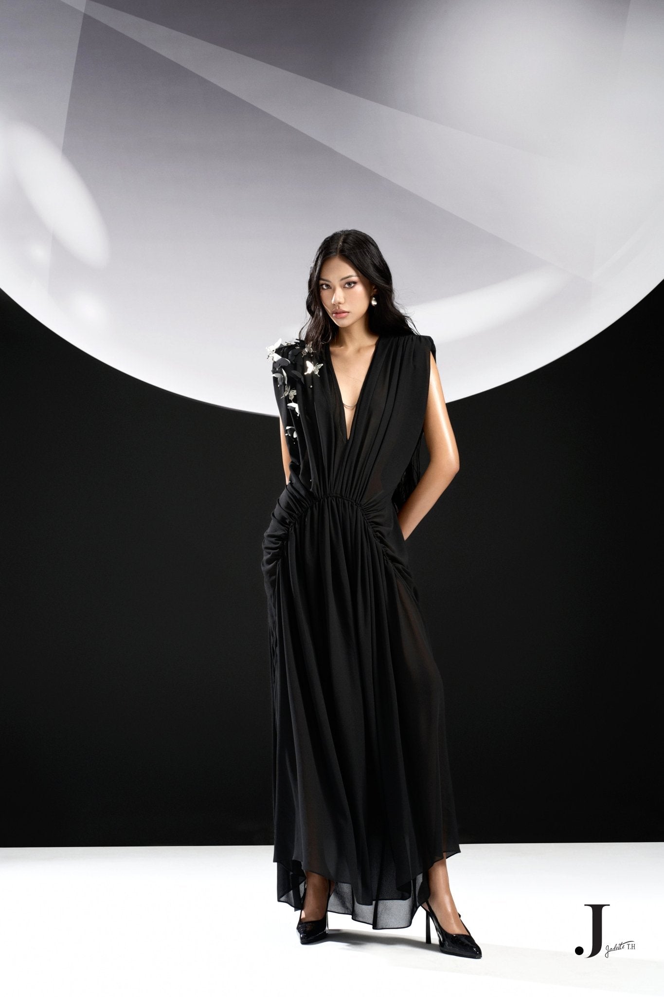 Butterfly B Chiffon Dress - Jadeiteth