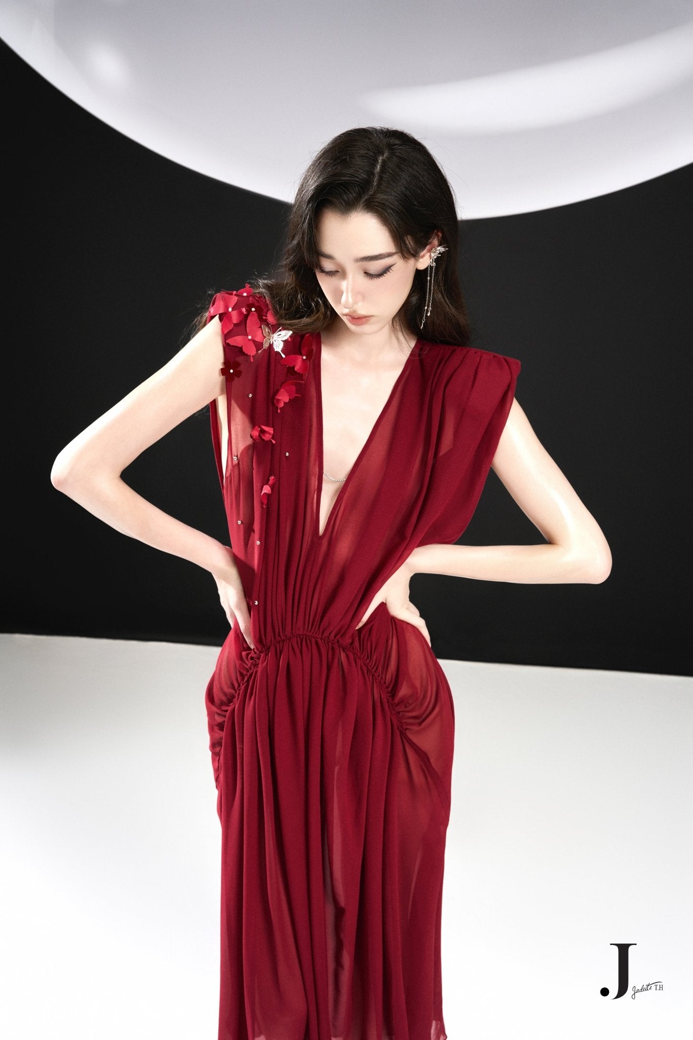 Butterfly R Chiffon Dress - Jadeiteth