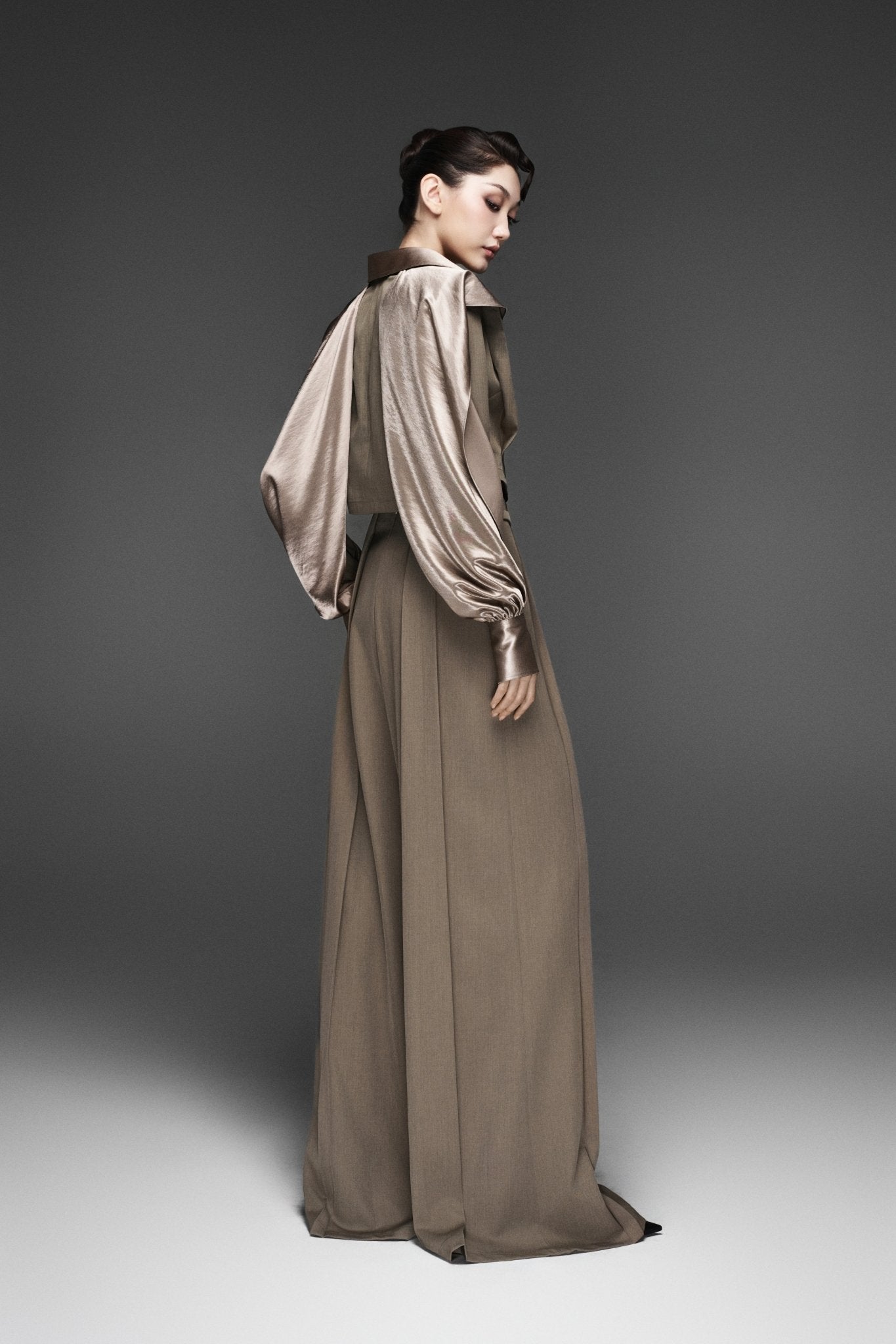 Cape Ver2 Long-Sleeves Crop-Shirt & Wide ver2 light Sand Pants - Jadeiteth