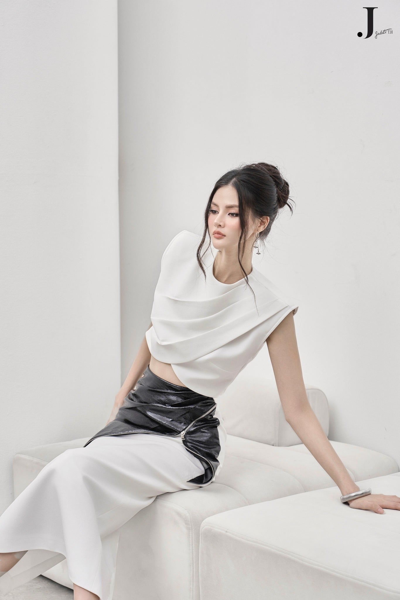 CELA ZILE CROPTOP x LAYER D SKIRT - Jadeiteth