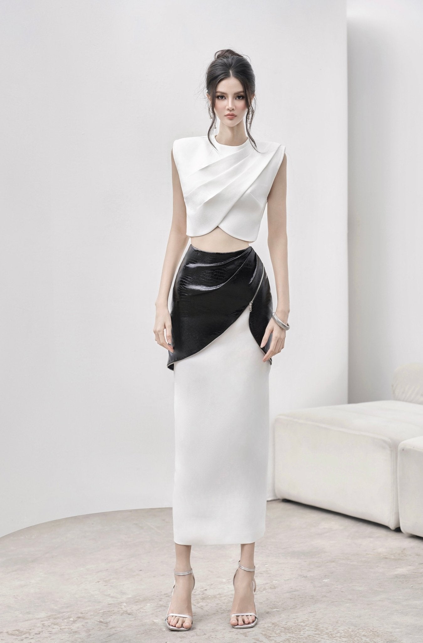 CELA ZILE CROPTOP x LAYER D SKIRT - Jadeiteth
