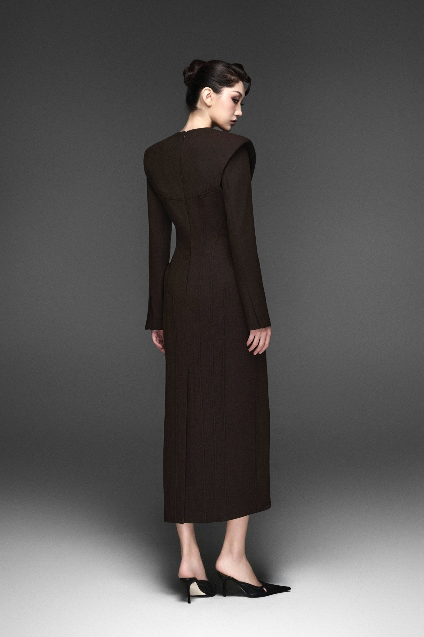Choco Corset Long-sleeves Dress - Jadeiteth