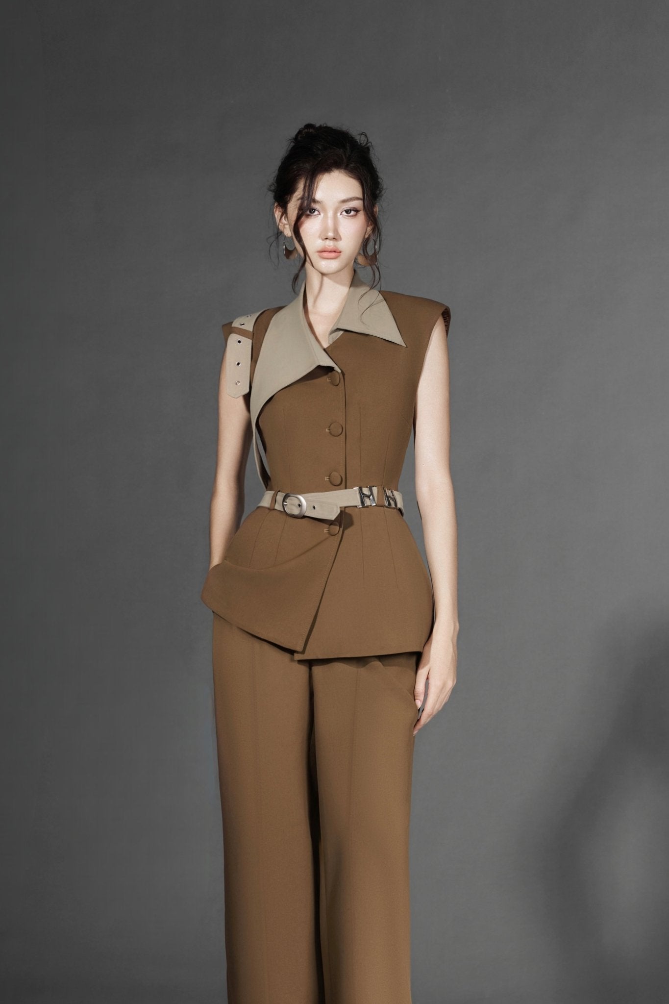Collar-Belt C/B Vest Dress x Z to C/B Pants - Jadeiteth
