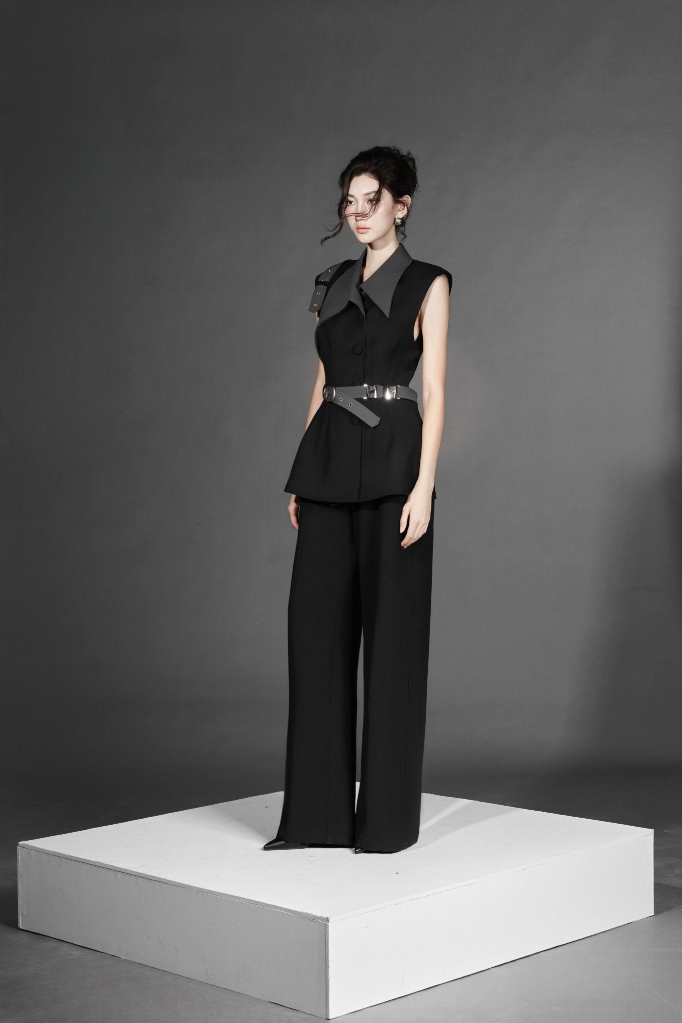 Collar-Belt C/B Vest Dress x Z to C/B Pants - Jadeiteth