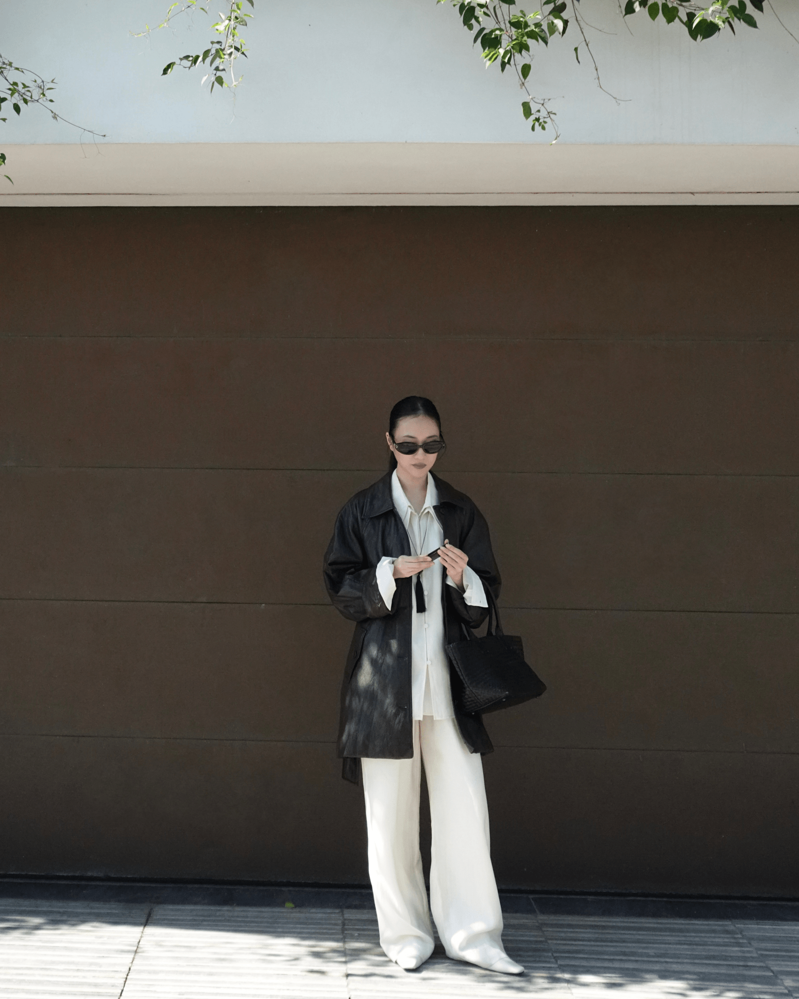 Double Collar Shirt x Linen Straight Trousers - Jadeiteth