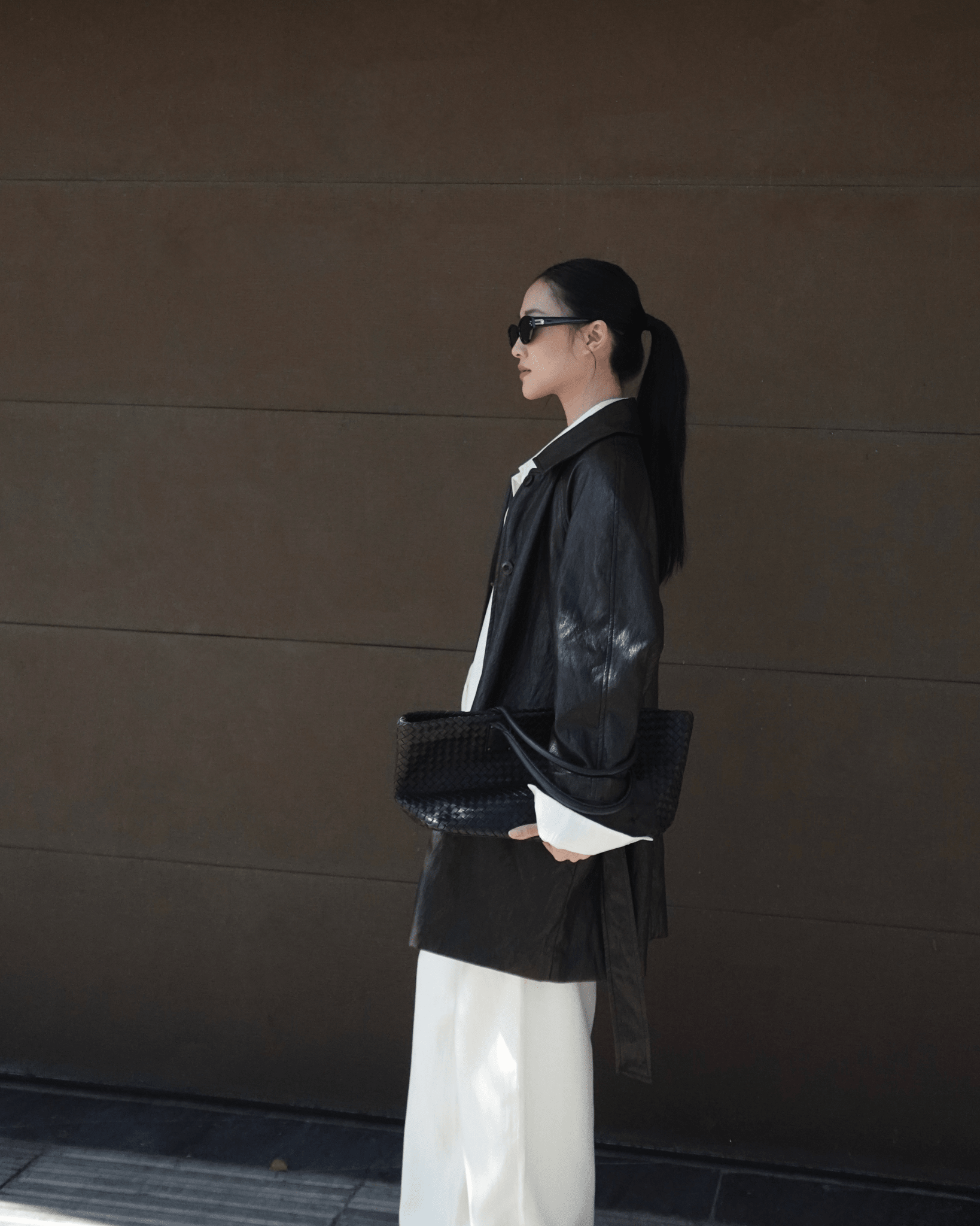 Double Collar Shirt x Linen Straight Trousers - Jadeiteth