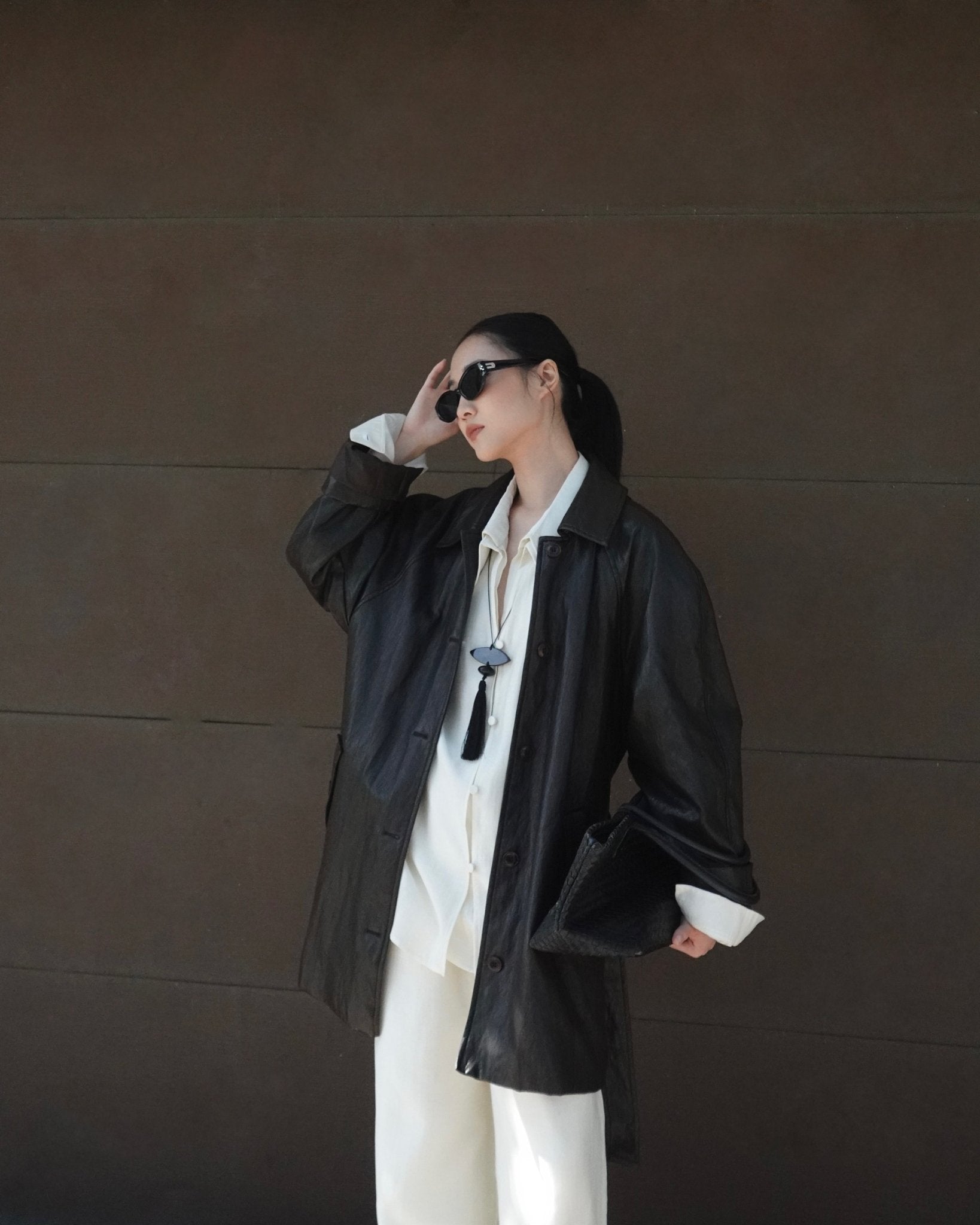 Double Collar Shirt x Linen Straight Trousers - Jadeiteth