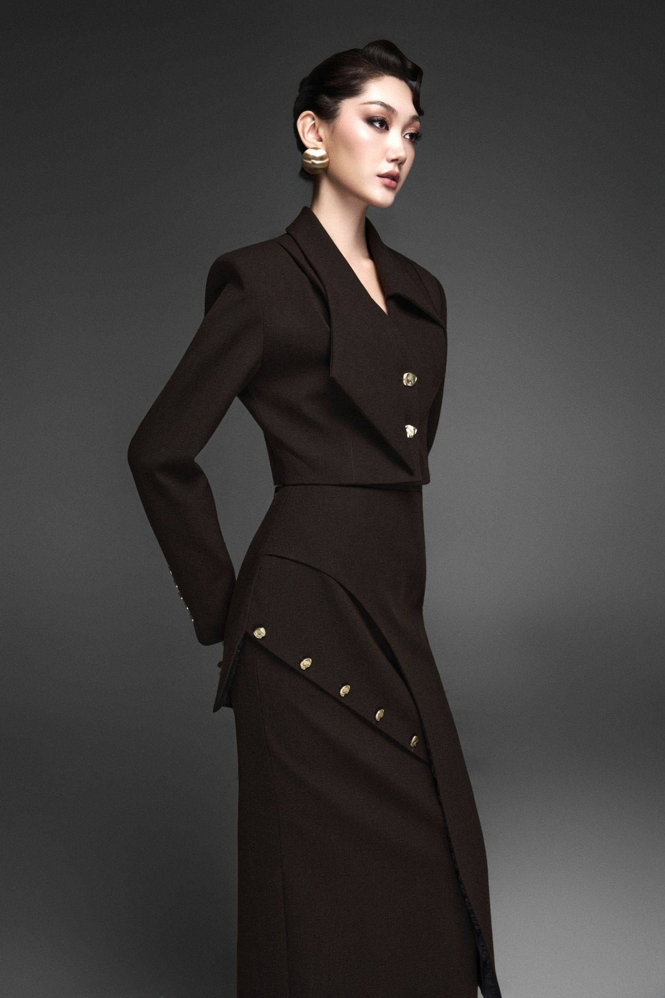 Dune Crop-top Jacket & Dune Layer Midi-skirt - Jadeiteth