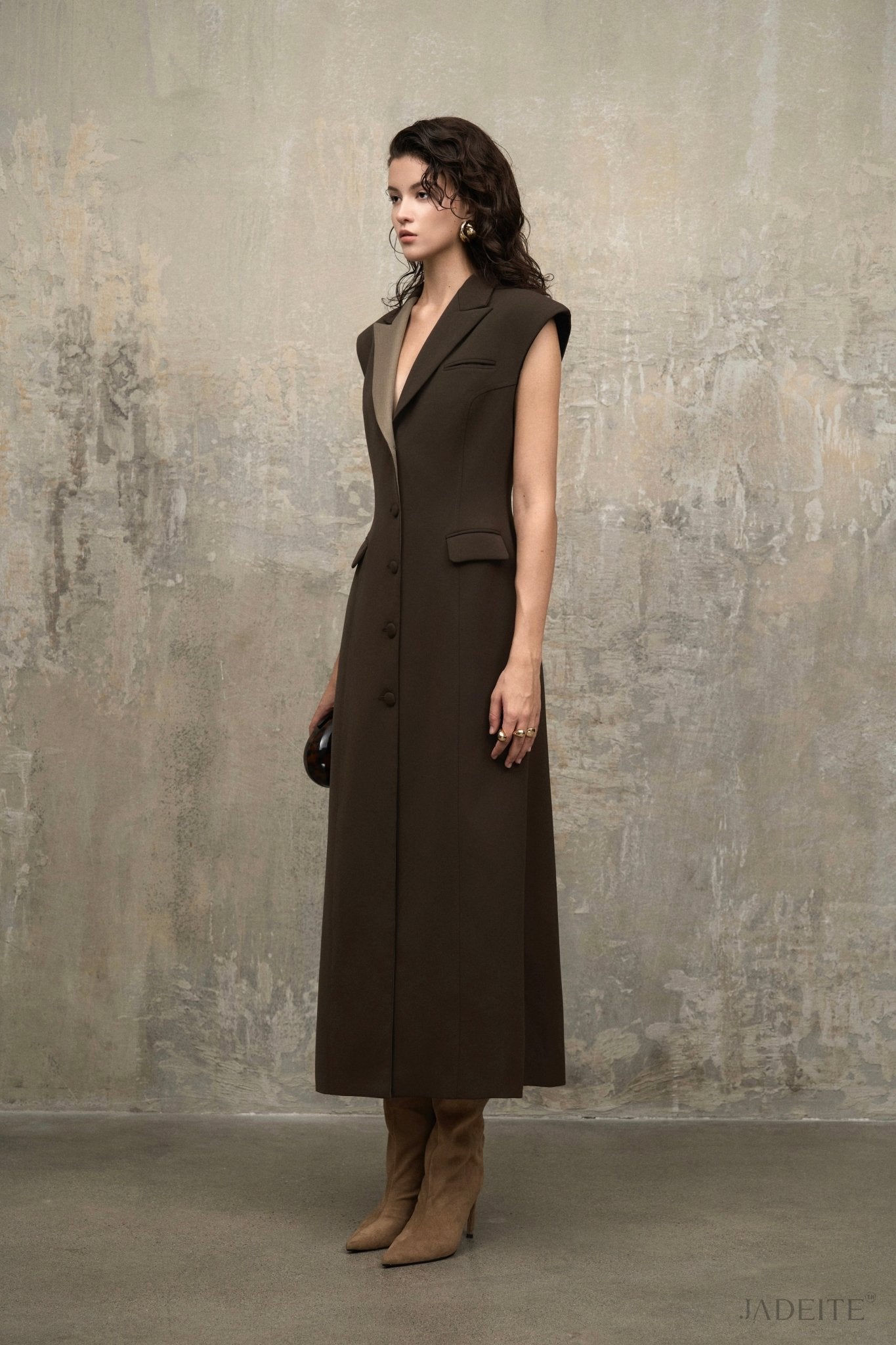 Earthline Shoulder Vest Coat - Jadeiteth