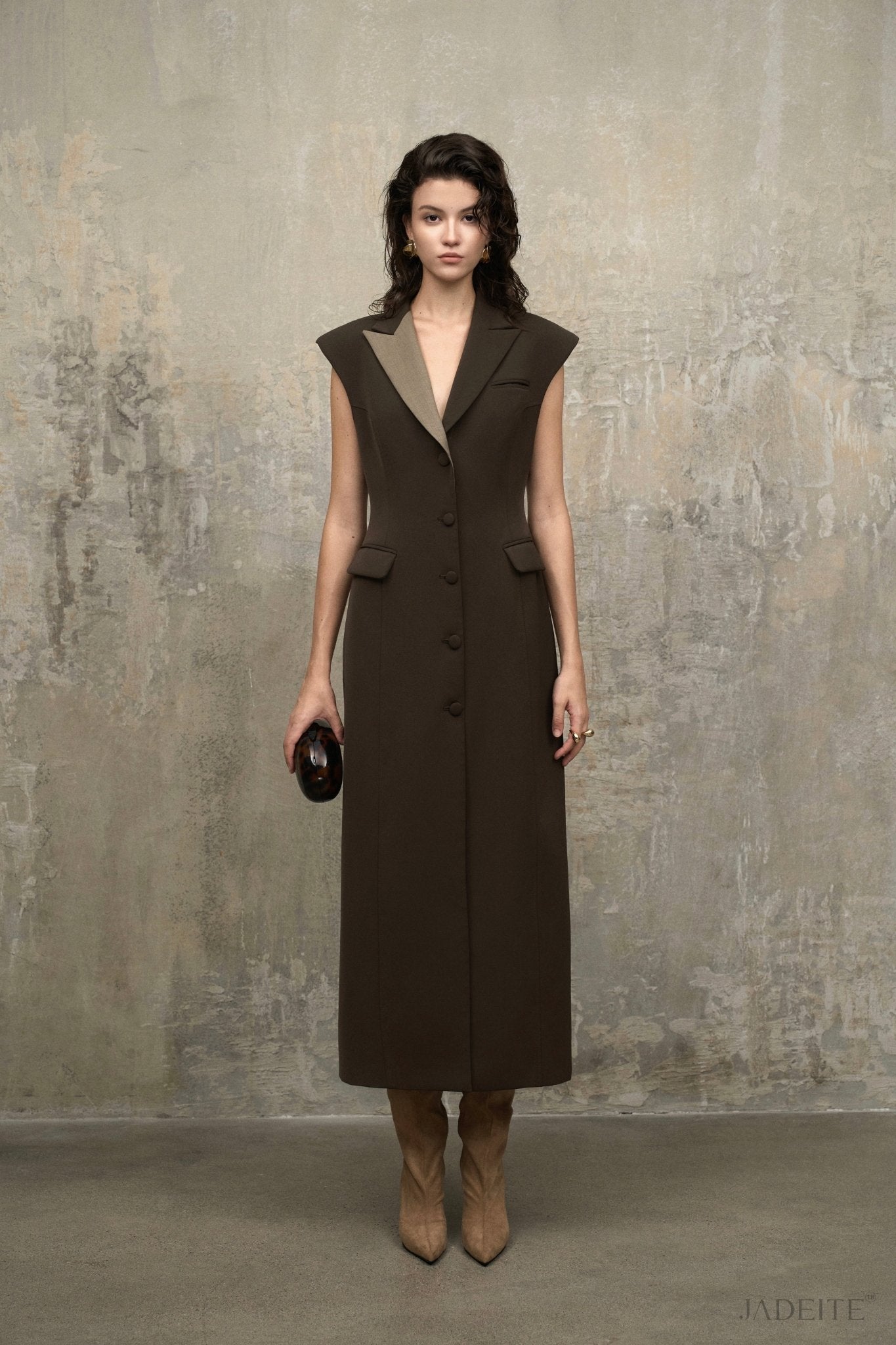 Earthline Shoulder Vest Coat - Jadeiteth