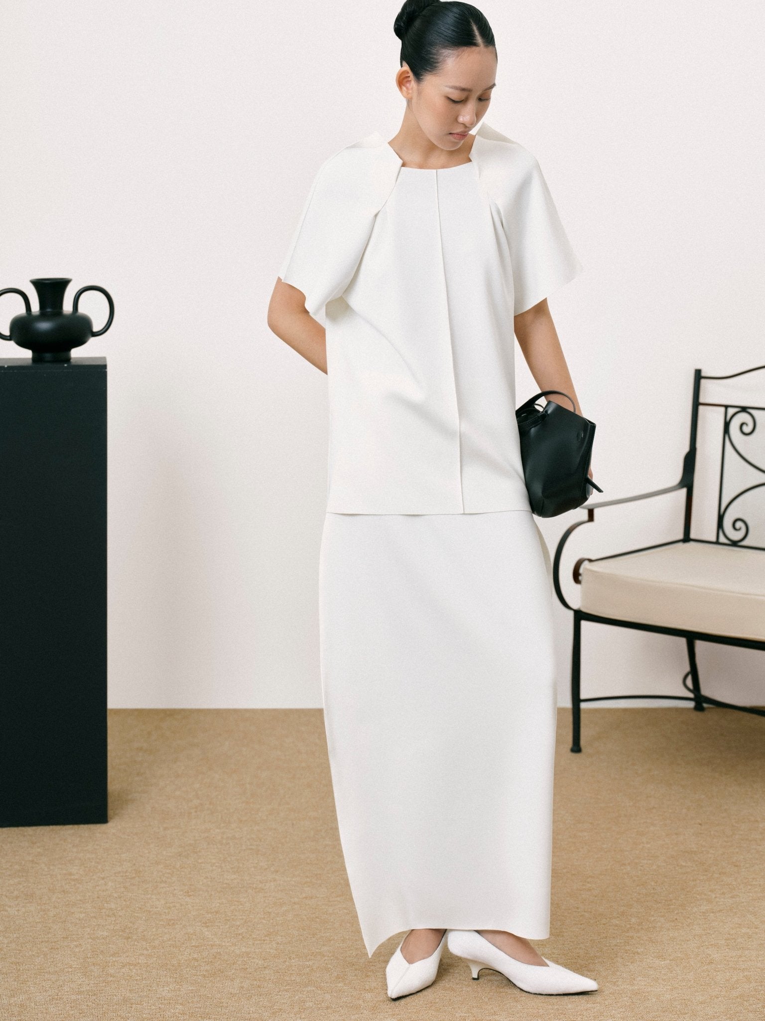 Folded Top x Column Skirt - Jadeiteth