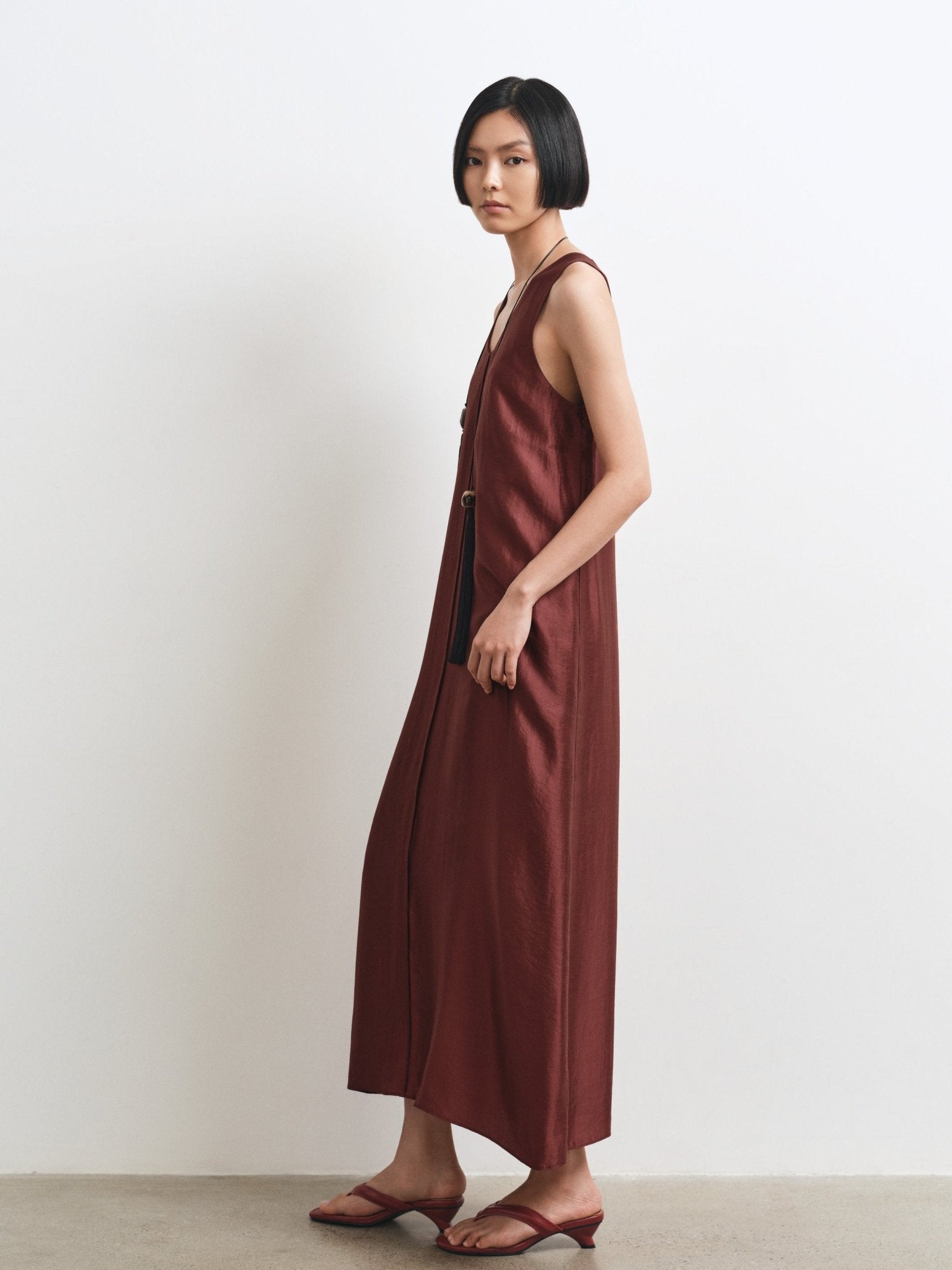 Gloss Dress – Elegant Tencel Silk Blend Shift Dress - Jadeiteth