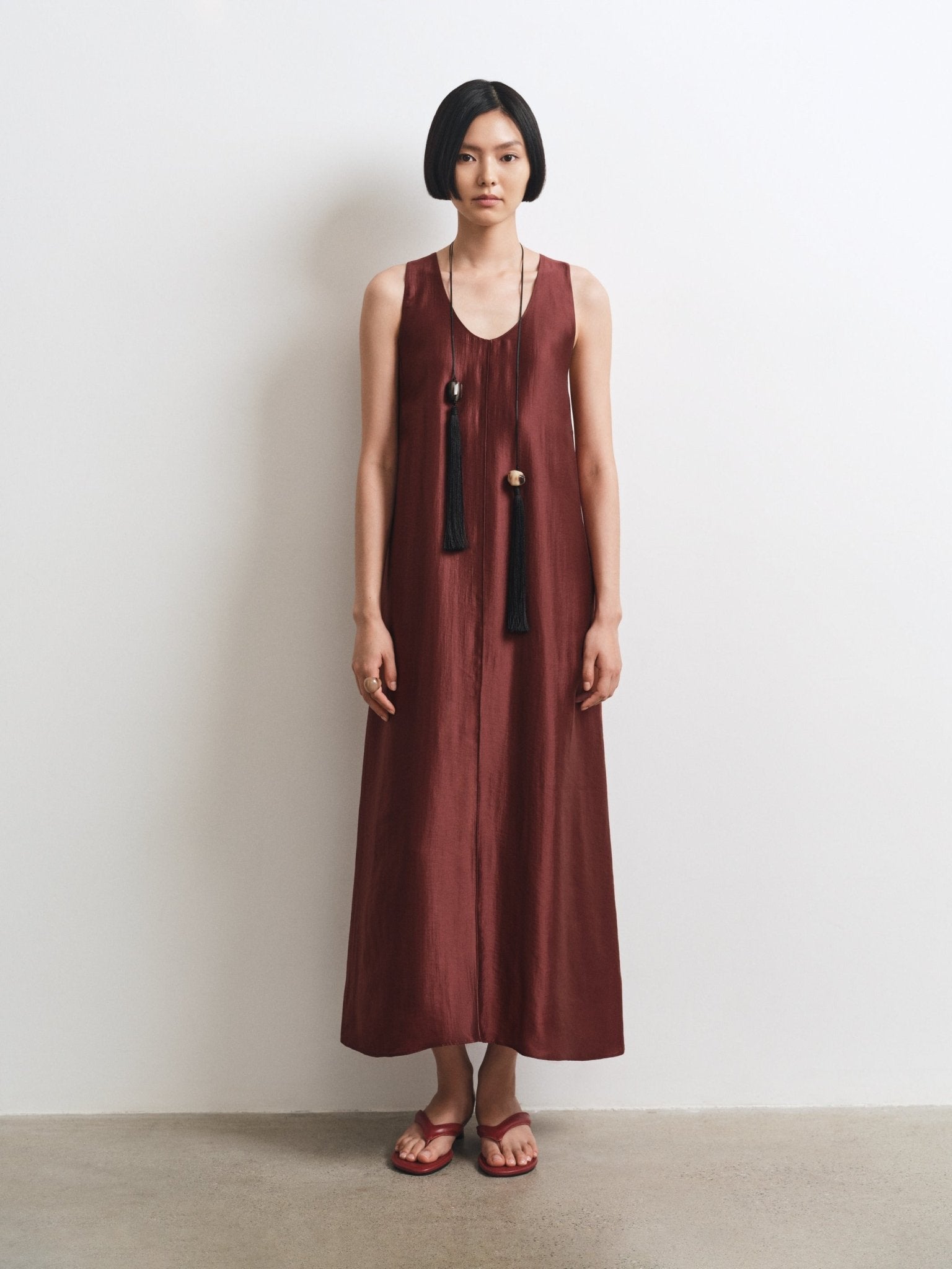 Gloss Dress – Elegant Tencel Silk Blend Shift Dress - Jadeiteth