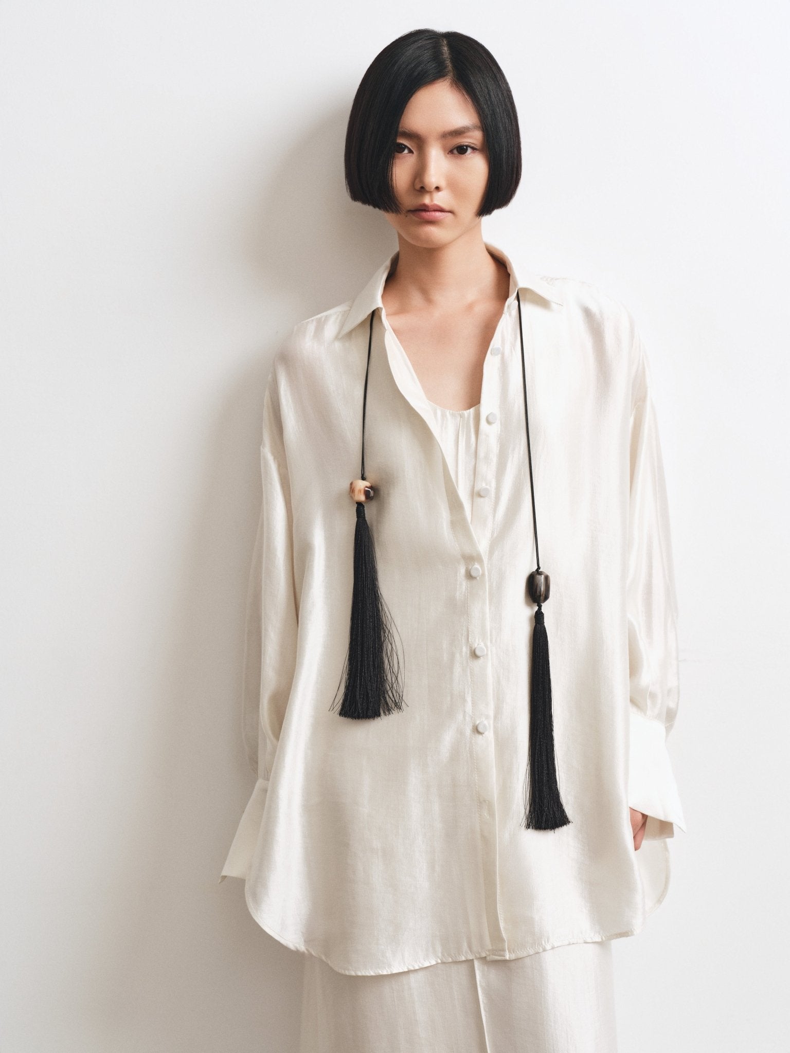 Gloss Shirt & Gloss Dress Set – Effortless Elegance in Tencel Silk - Jadeiteth