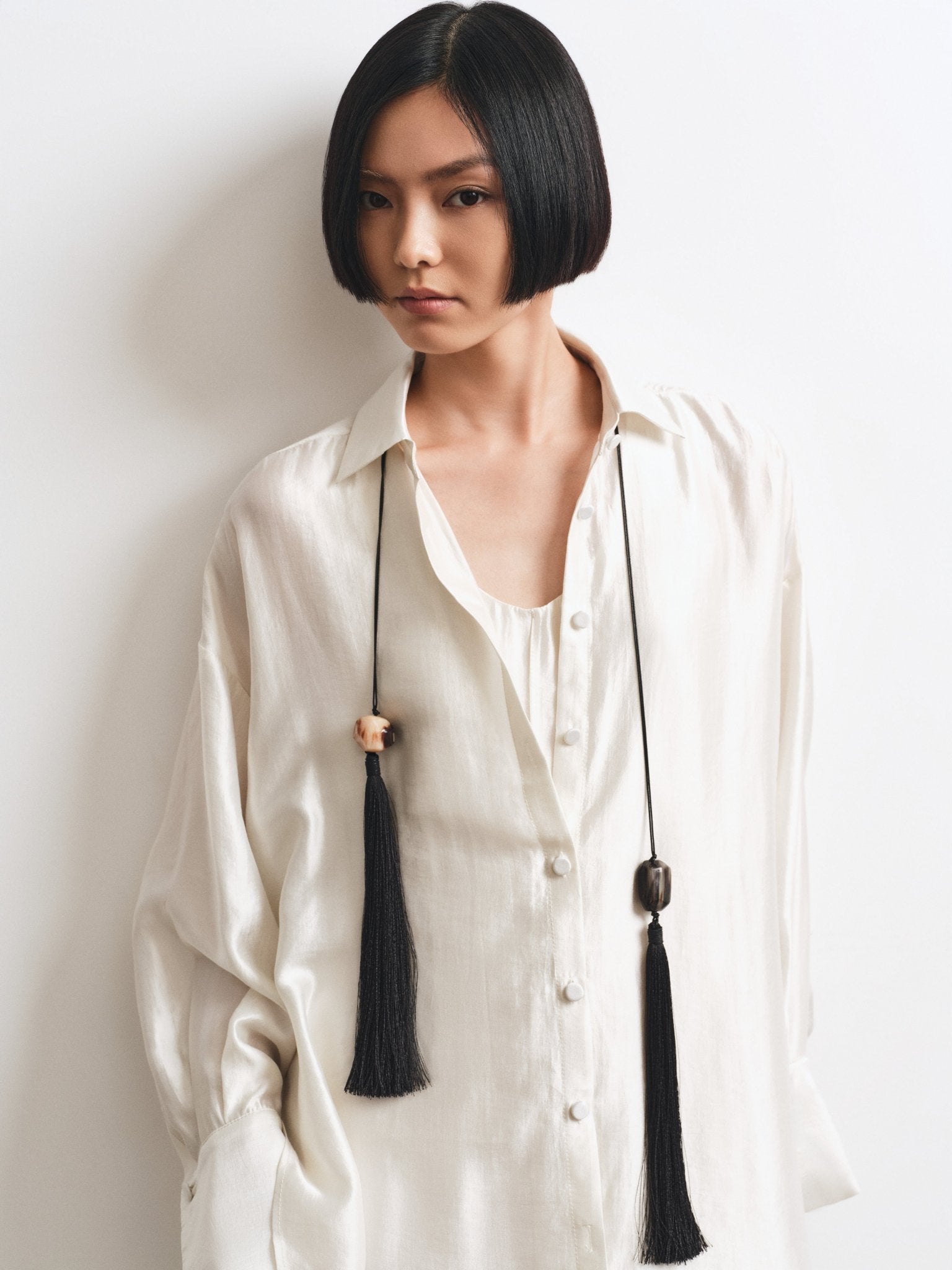 Gloss Shirt & Gloss Dress Set – Effortless Elegance in Tencel Silk - Jadeiteth