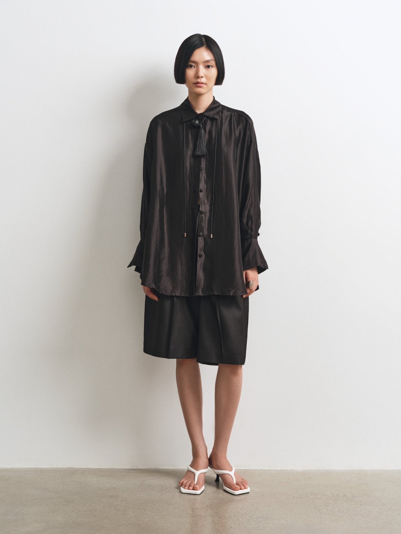 Gloss Shirt – Relaxed Tencel Silk Blend Shirt - Jadeiteth