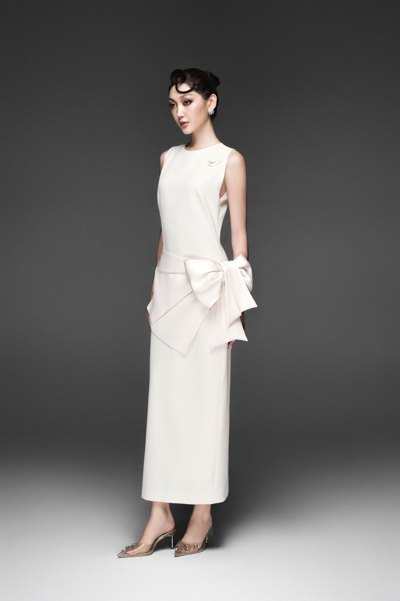 Lalia Off-white Midi-dress - Jadeiteth