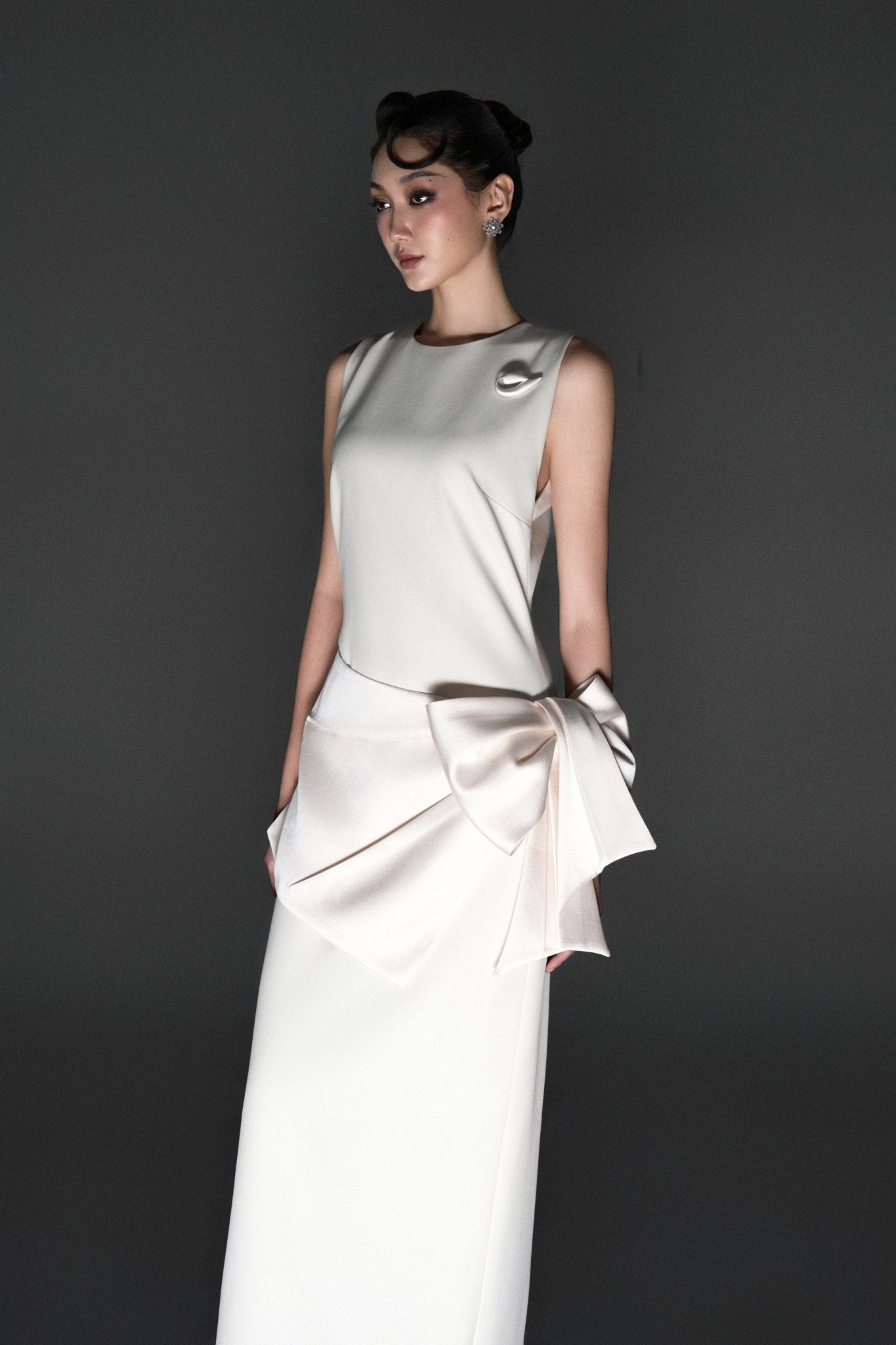Lalia Off-white Midi-dress - Jadeiteth