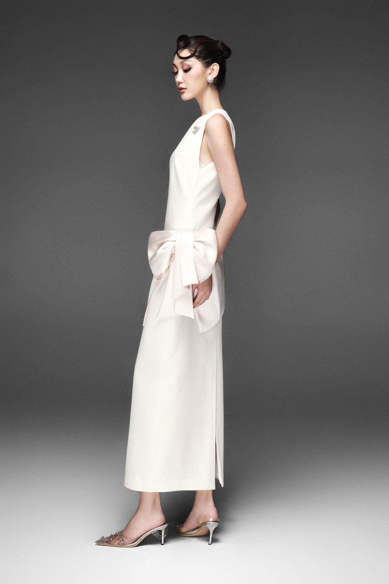 Lalia Off-white Midi-dress - Jadeiteth