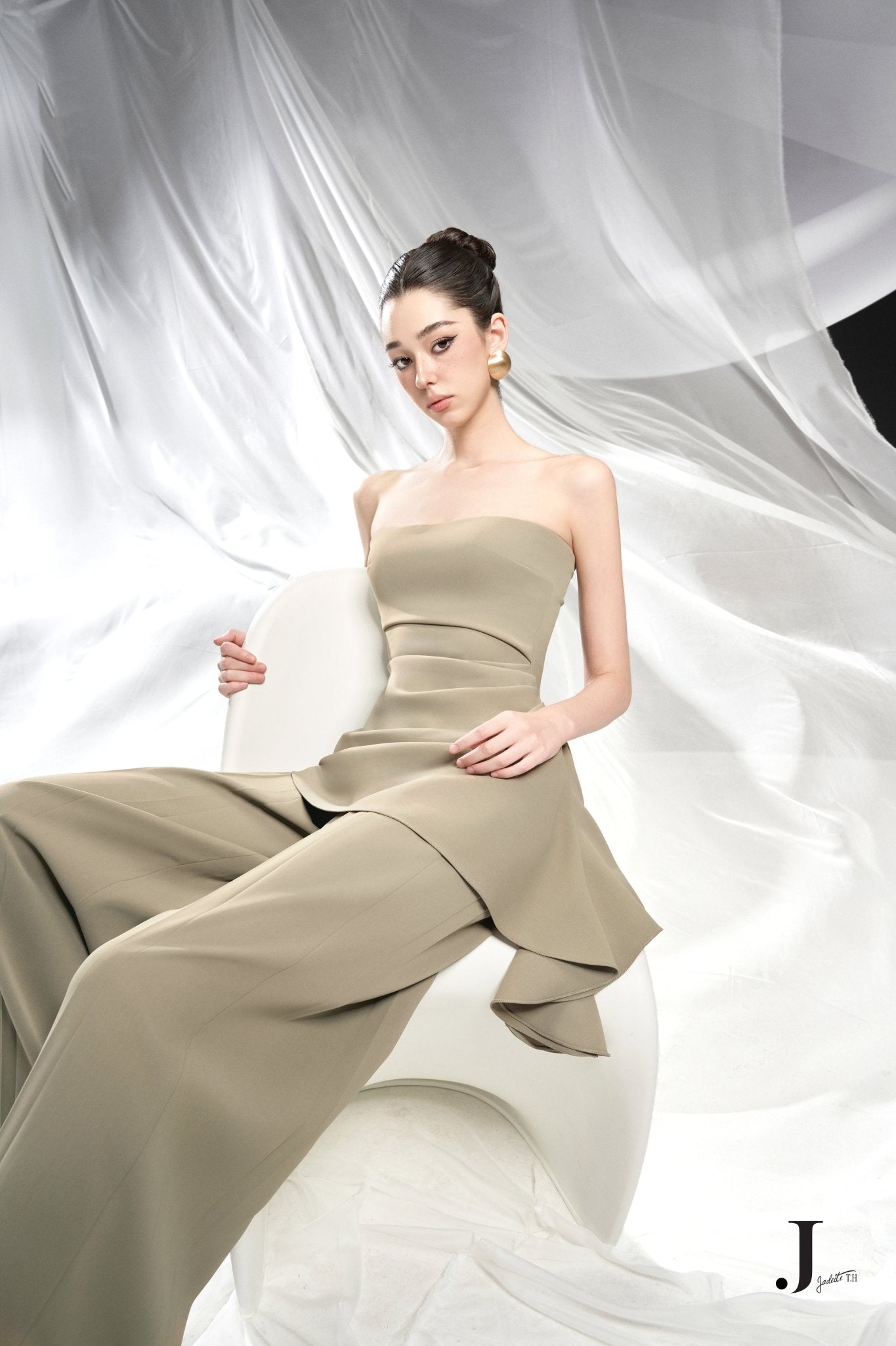 Moss Off-shoulder Top x Vie Moss Pants - Jadeiteth