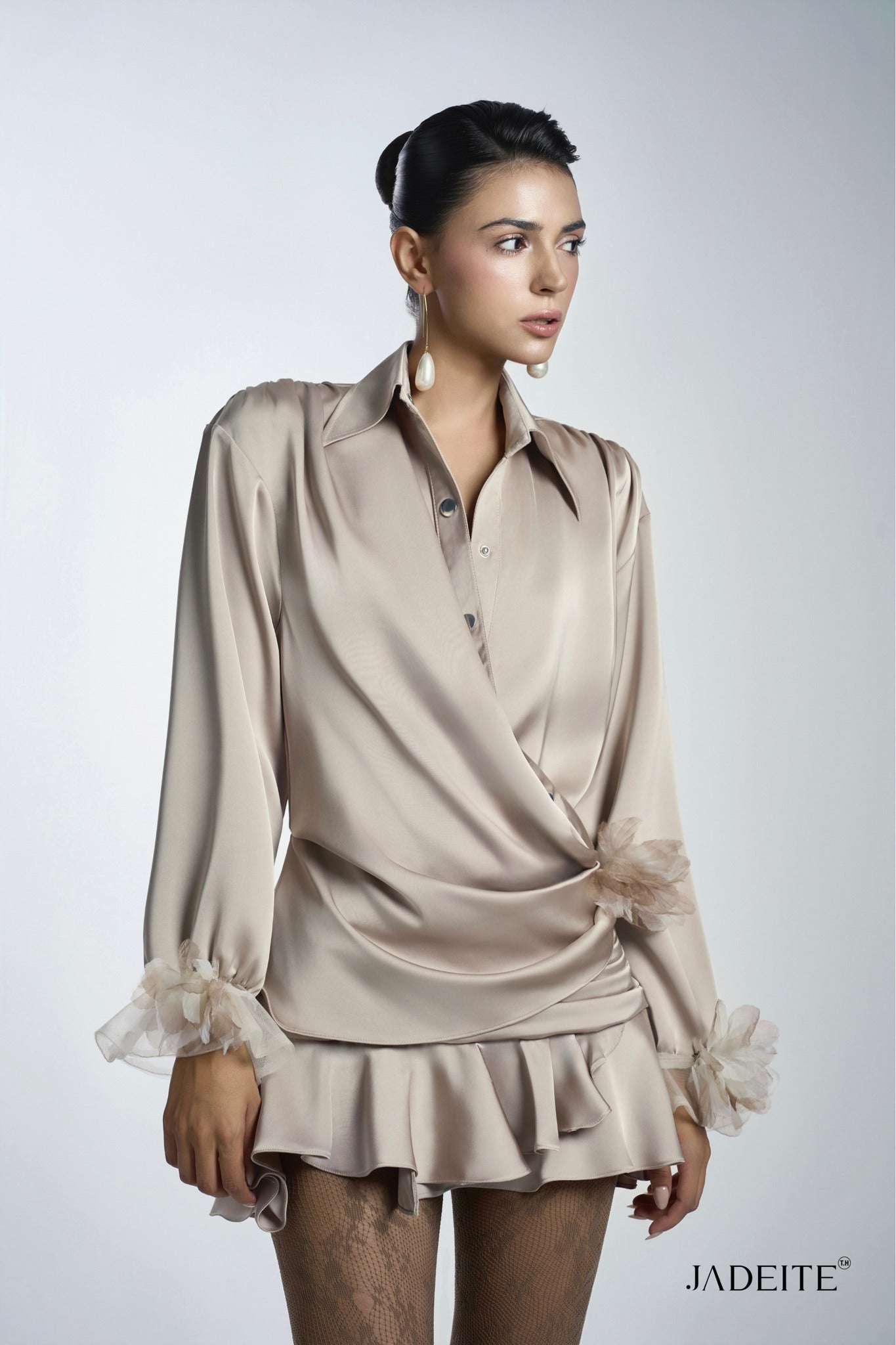 Raffle Sand Shirt Dress - Jadeiteth