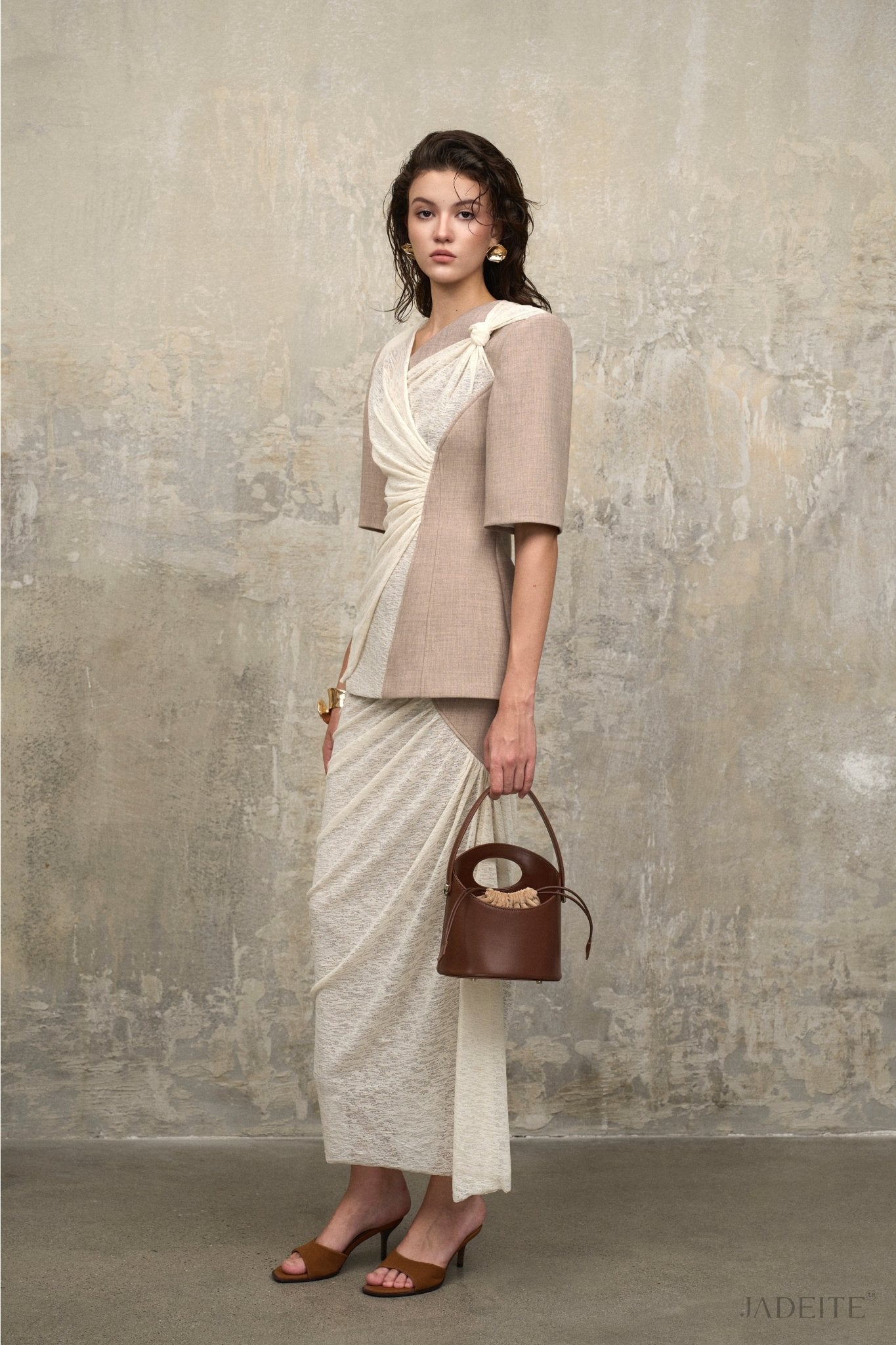 Sandstone Top x Desert Off-White Skirt - Jadeiteth