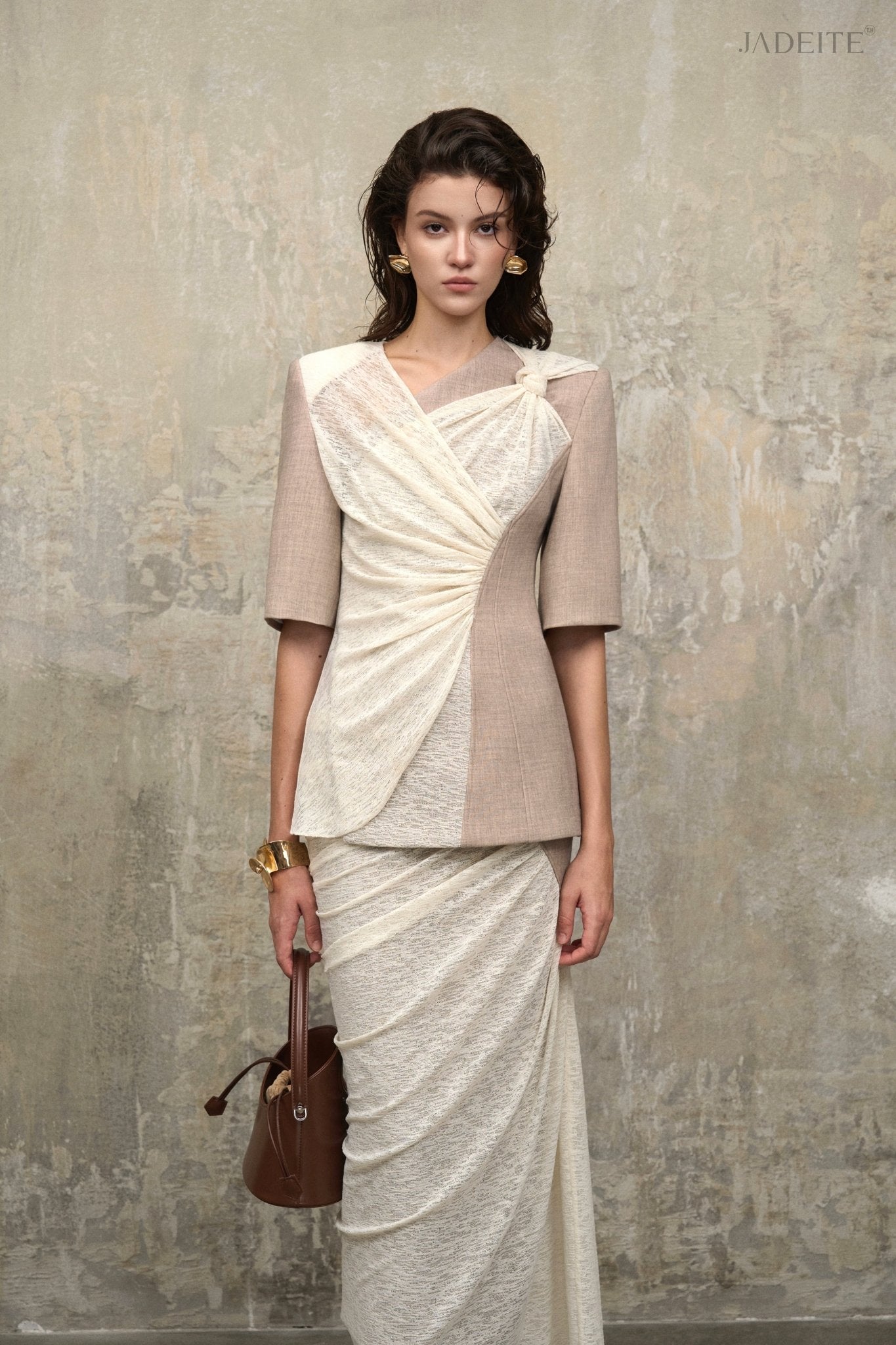 Sandstone Top x Desert Off-White Skirt - Jadeiteth