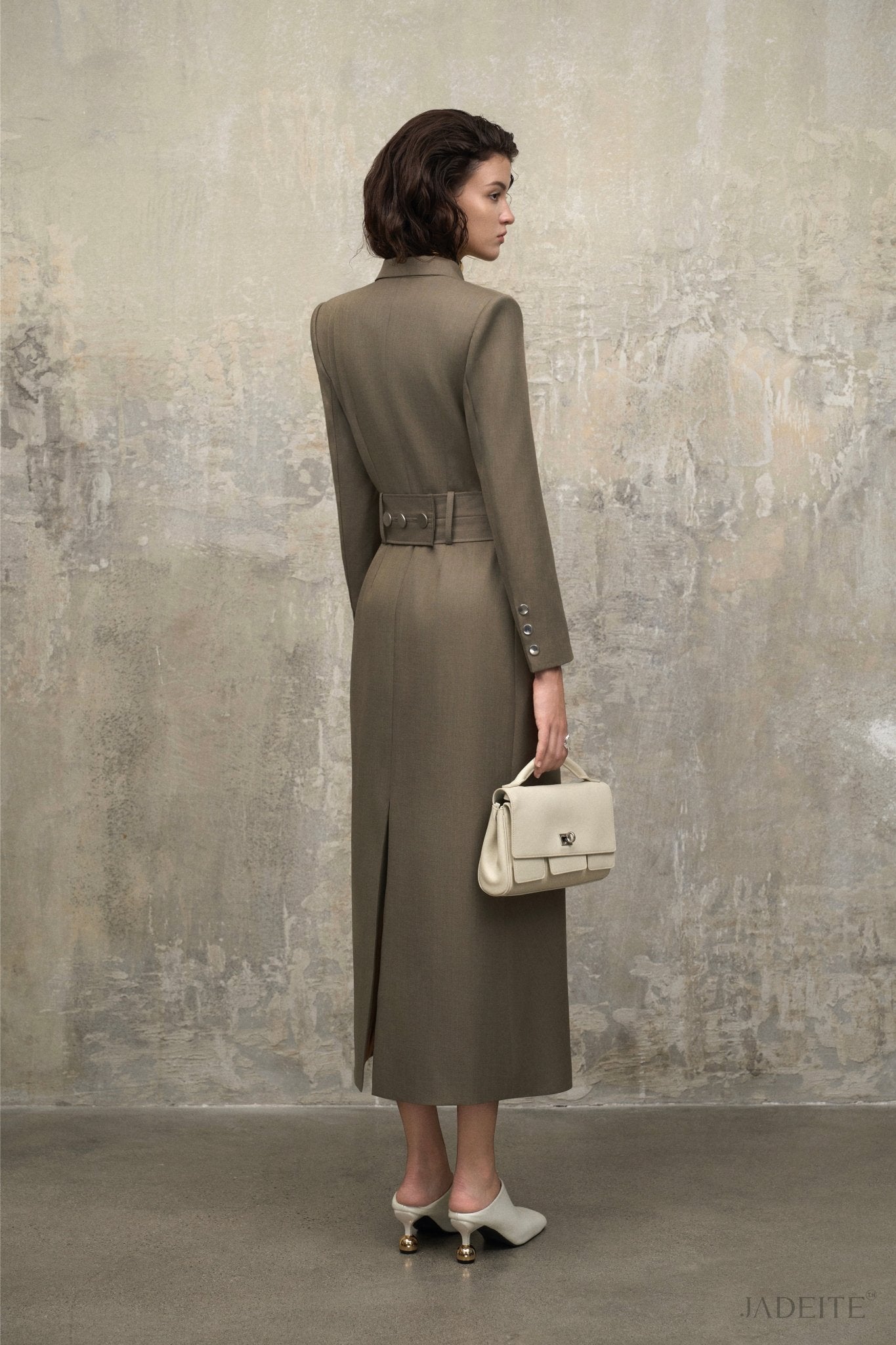 Sela Ash Grey Dress Blazer - Jadeiteth
