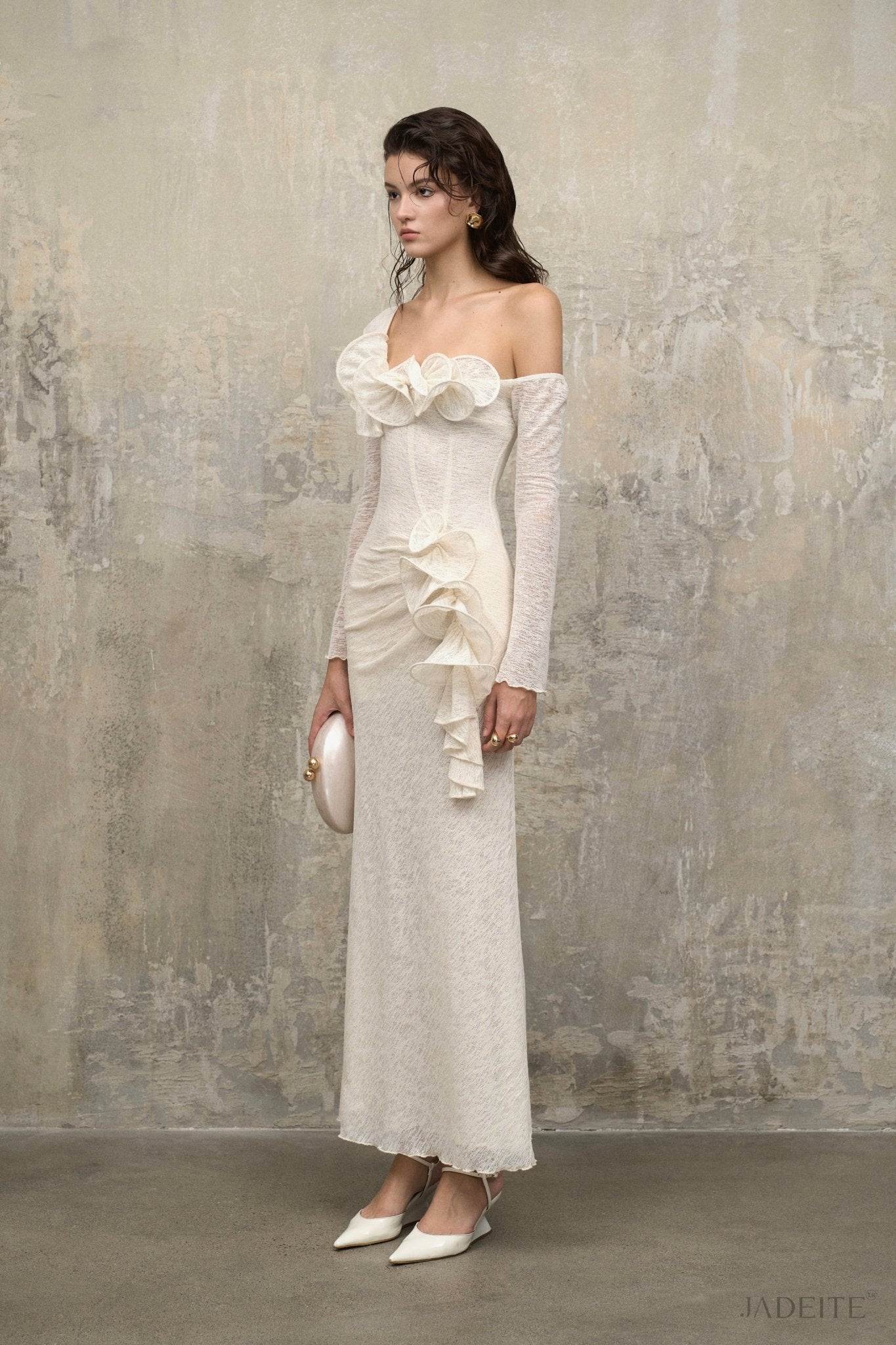 Silent Ivory Bloom Dress - Jadeiteth