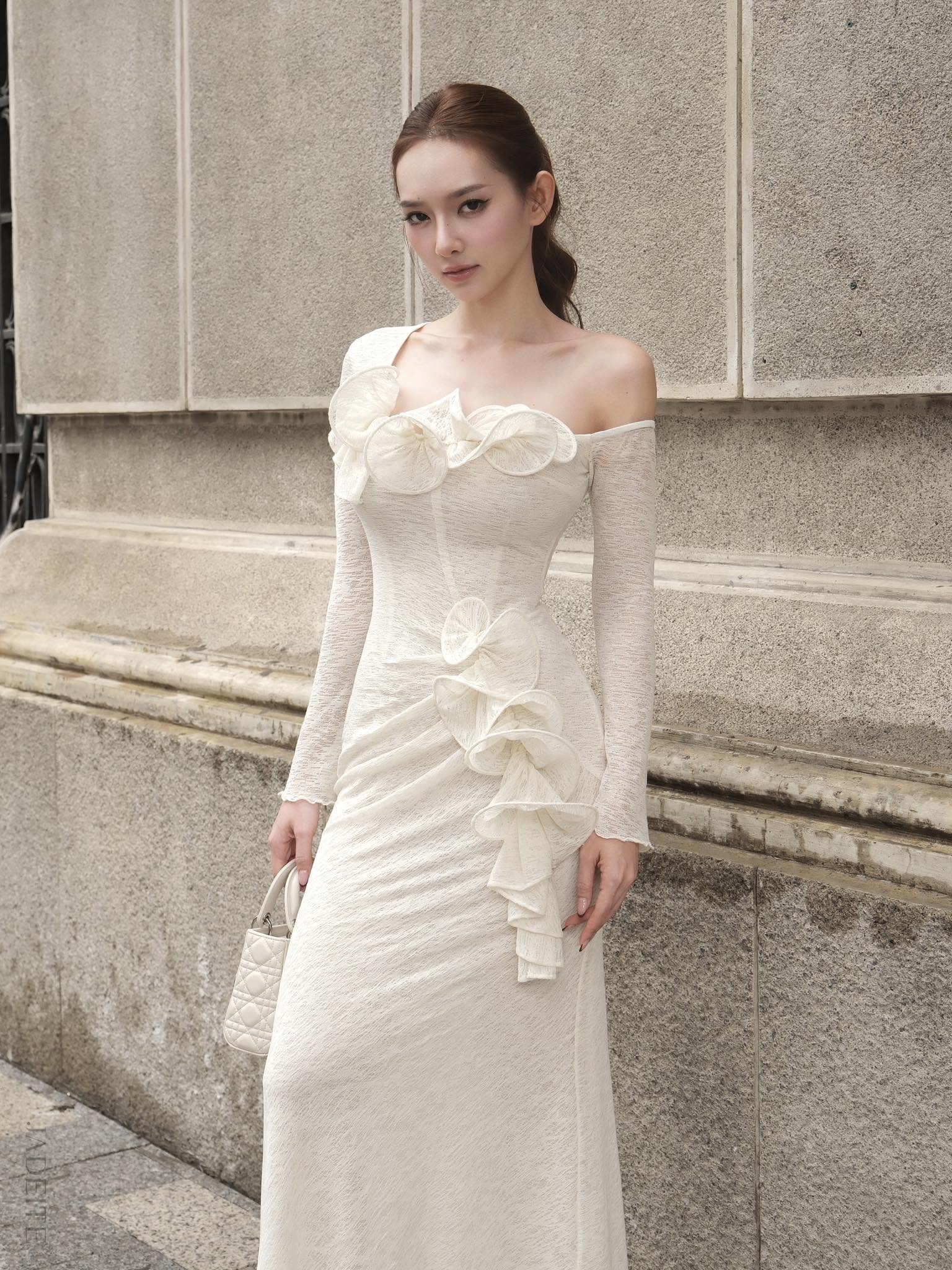 Silent Ivory Bloomed Dress - Jadeiteth