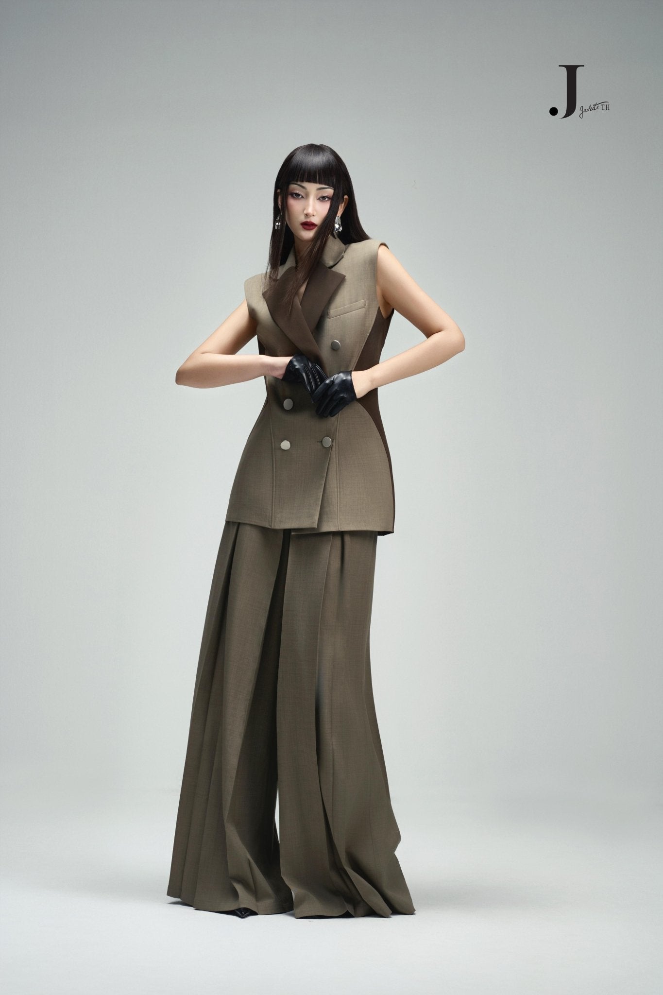 Slim Ash Grey Blazer Gilet & Van Ash Grey Pants - Jadeiteth