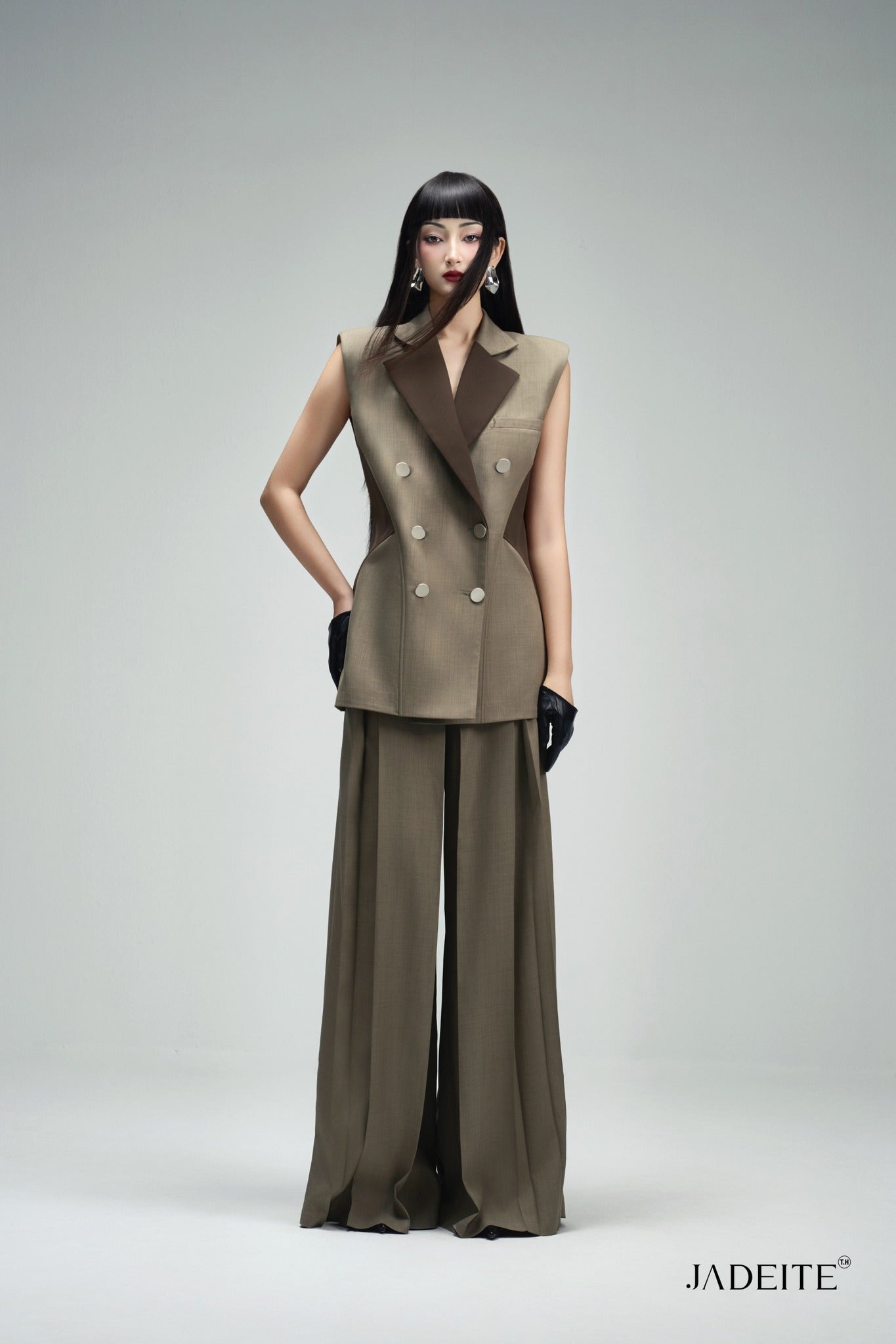 Slim Ash Grey Blazer Gilet & Van Ash Grey Pants - Jadeiteth