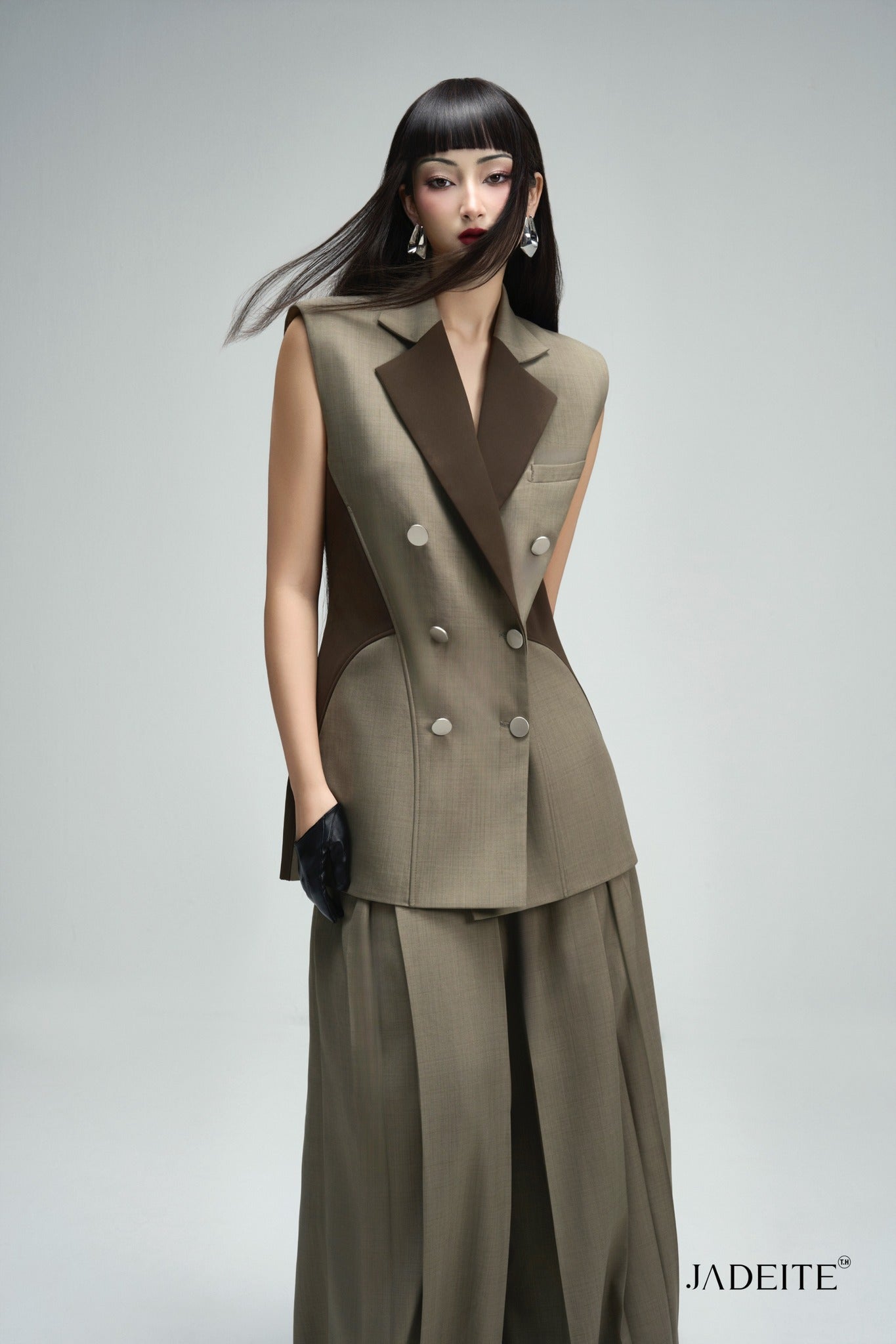 Slim Ash Grey Blazer Gilet & Van Ash Grey Pants - Jadeiteth