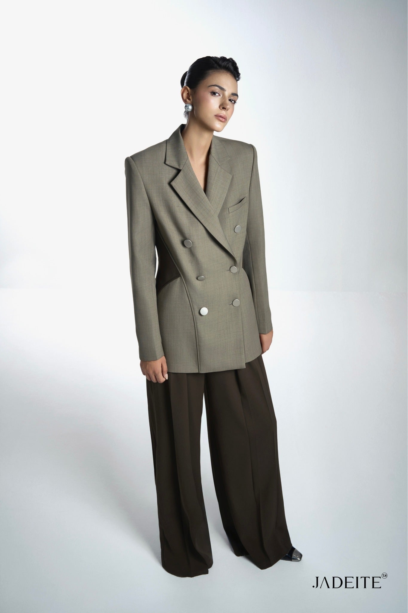 Slim Ash Grey Vest & Vie Light G Pants - Jadeiteth
